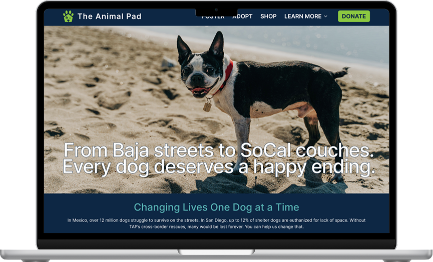 Dog Rescue Web Redesign