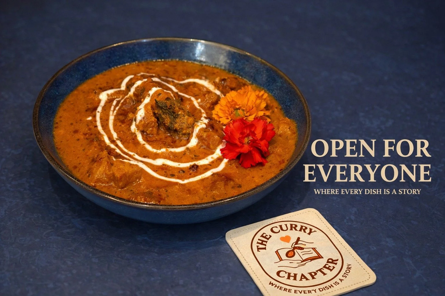 Our kitchen is open, and so is a new chapter in Cambridge.
Discover modern &amp; classical Indian dishes made with care, warmth, and a story behind every bite.
Welcome to The Curry Chapter &mdash; where every dish is a story.

📍 18 Eliot Street, Cam