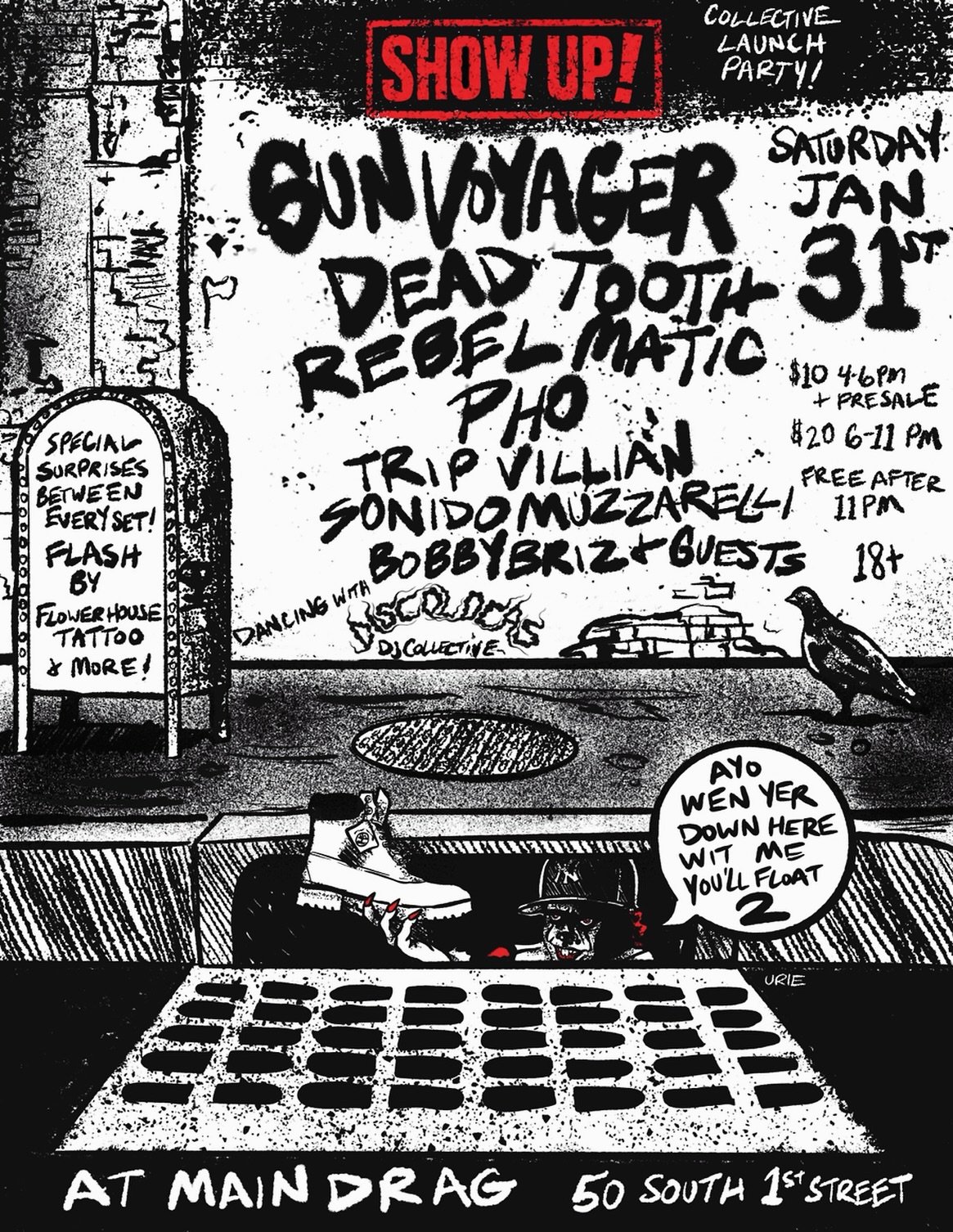 First event of the year, we are happy to be part of this big event! &bull; JAN 31&bull;  SHOW UP! A collective&rsquo;s launch party ✨ Local music and performances to support our artists community 🍃 by OWL presents @ourwickedlady in Williamsburg at @