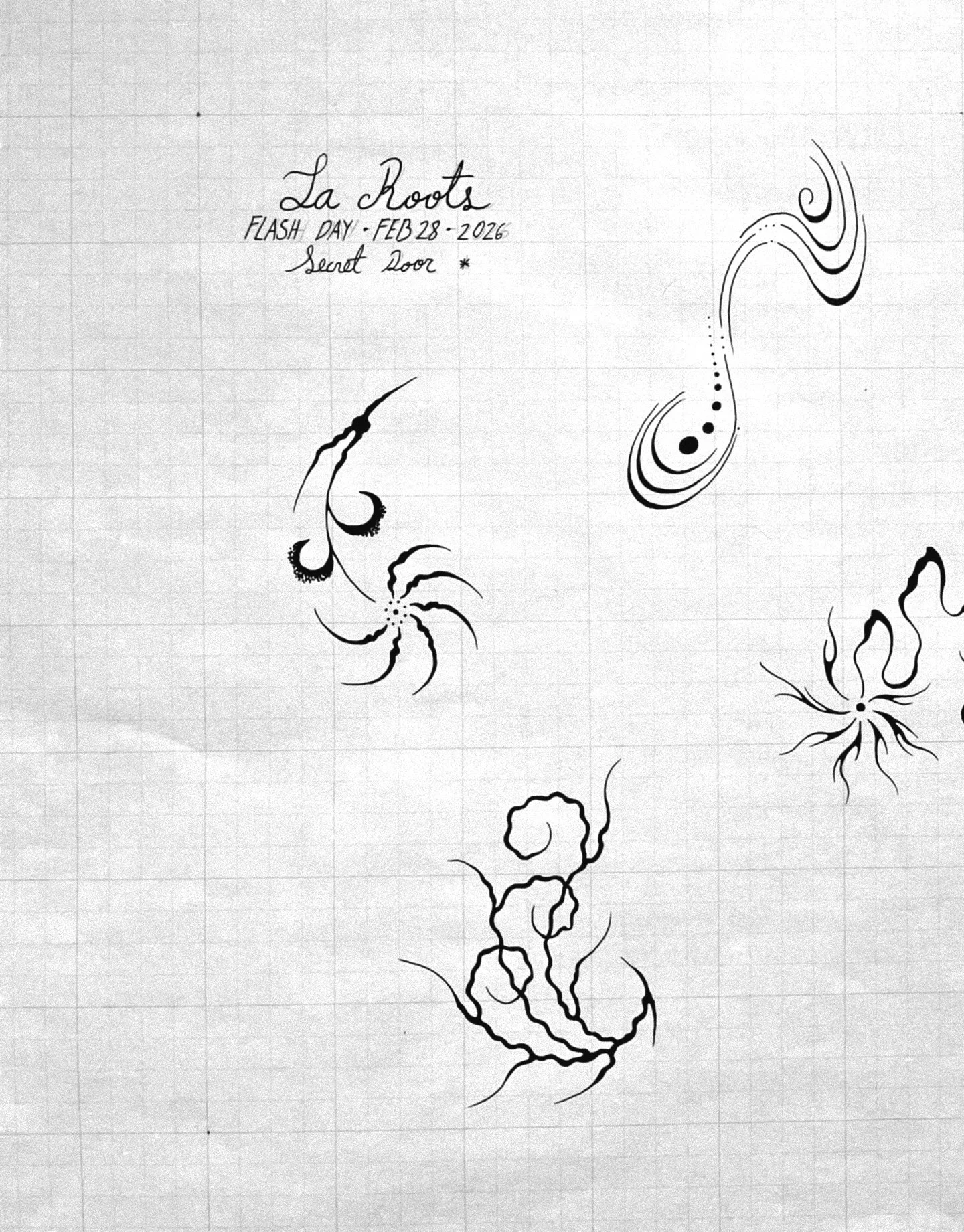 Hola, 💥$100 FLASH DAY💥 Only This Saturday, Feb 28th 👀 at @thesecretdoornyc 💥 These are my available designs for this special day ✺ I'll be tattooing from 12 to 6 pm ✺ First come, first served ✺ I had fun designing these little forms ✴︎ see you th