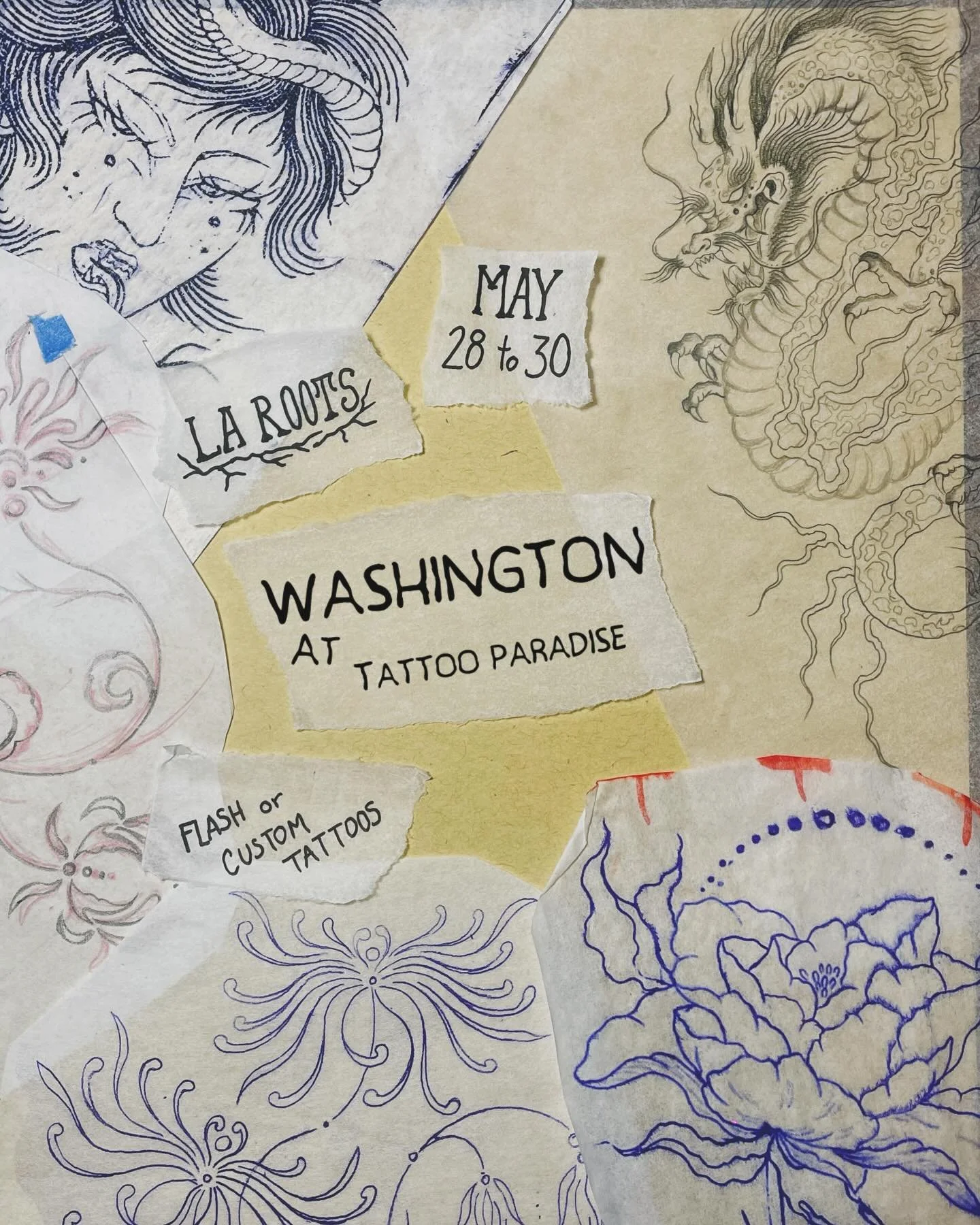 ✴︎I'm super excited to announce that I'll be tattooing in Washington D.C for the first time at @tattooparadisedc ✴︎May 28 to 30✴︎ You can find available designs from my flash in my highlights or custom designs are always welcome! 

For any inquiries,