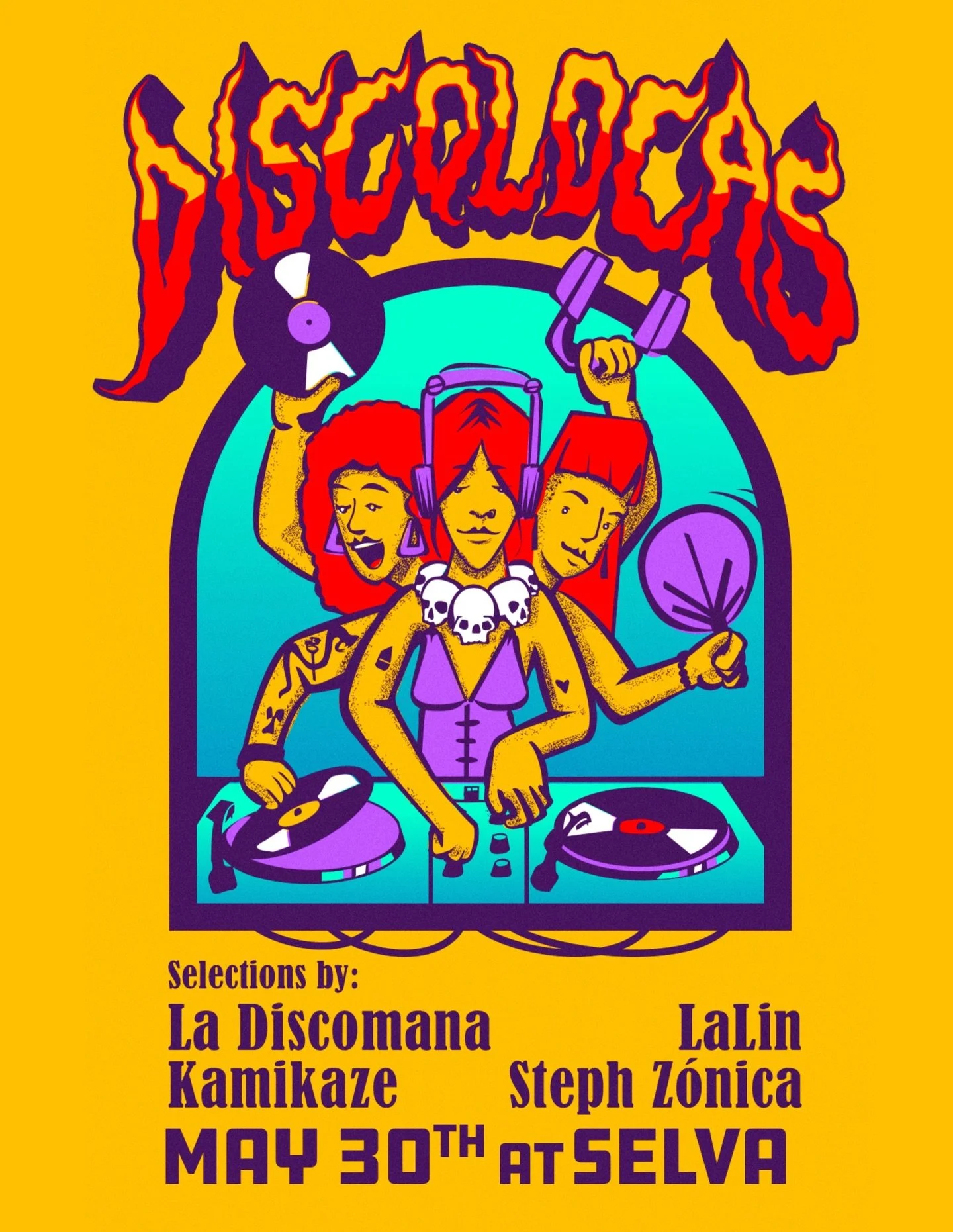 Discolocas fiesta club is back!💥💥 SAT, MAY 30th at @selva_nyc from 9PM🎶🔊vinyl all night long, A gathering of women vinyl selectahs, let's dance all night ✨💃🏽 Nunca sabemos con que musica las selectoras nos van a sorpreden 👀
Selections by: 
💥L