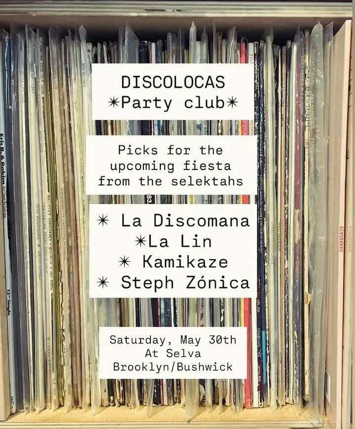Some picks for our upcoming party on Sat, May 30th at @selva_nyc from each selektah/Discoloca for the night ✴︎✨ Featuring a cool line up bringing all the crossover vibes we love: La discomana @alexcorre &bull; @lalin___da &bull; @its_kamikaz3_ &bull;