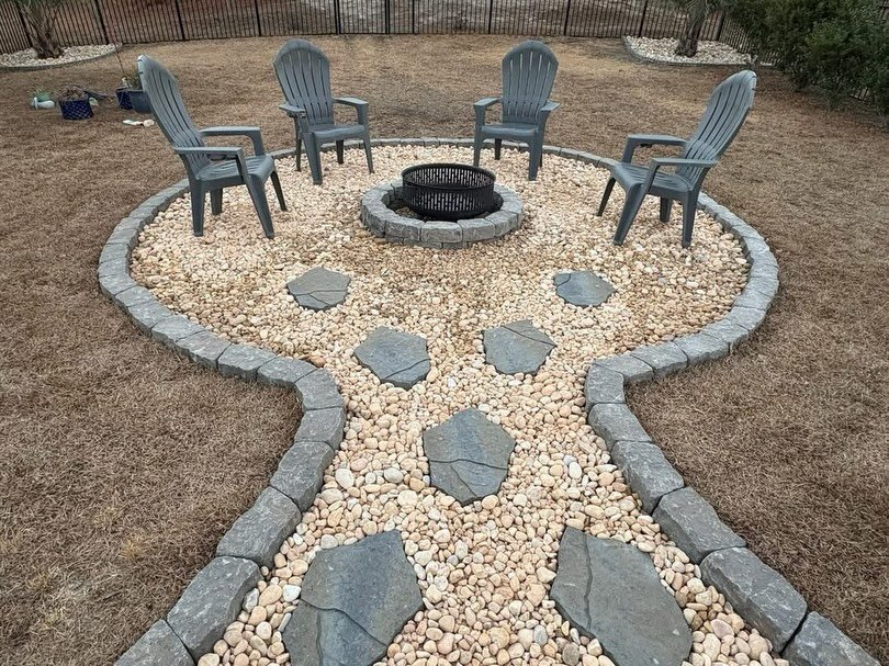 🔥 Evenings feel different out here.
This custom paver patio and fire pit setup blends comfort, durability, and coastal charm&mdash;perfect for Summerhouse nights and Holly Ridge weekends.
Built to last. Designed to gather.
#seasidecustomnc #PaverPat