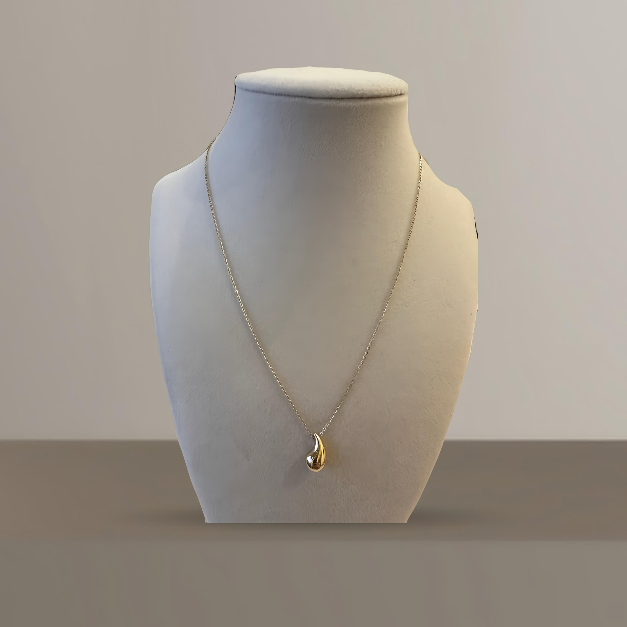 Small Gold Drop Necklace