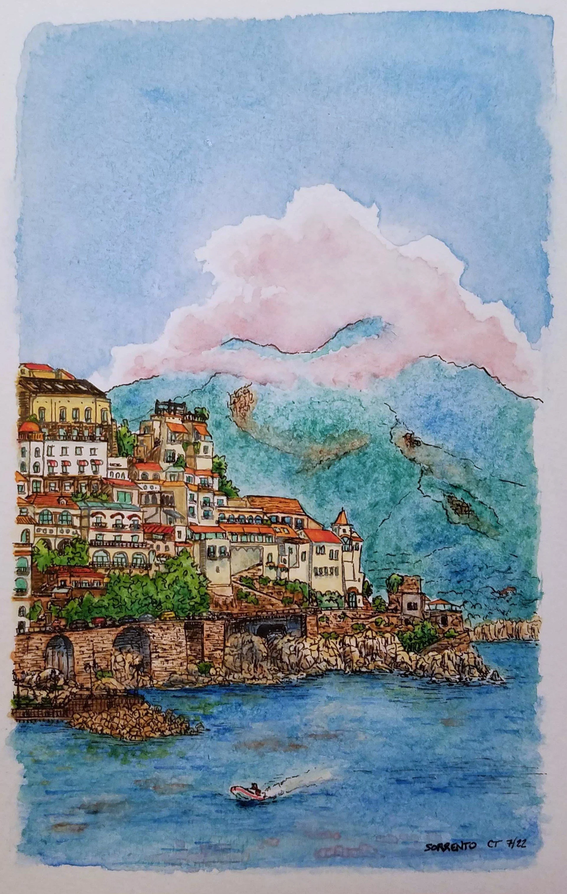 Sorrento, Italy (Original, 5"x7", with 8"x10" matte)