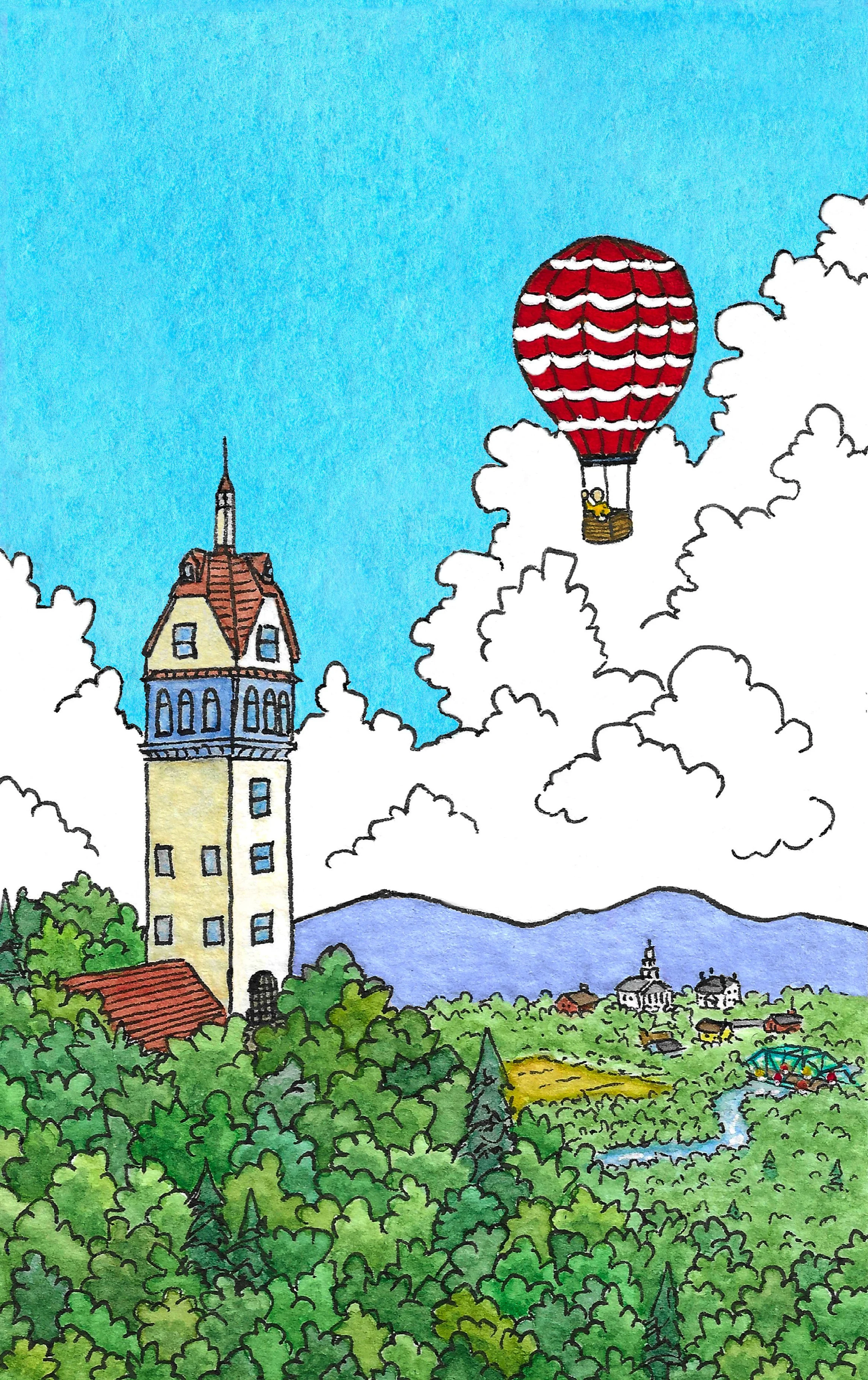 Ballooning by Heublein (Print, 5"x7", with 8"x10" matte)