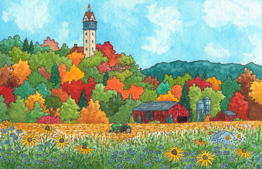 Heublein Tower, Fall