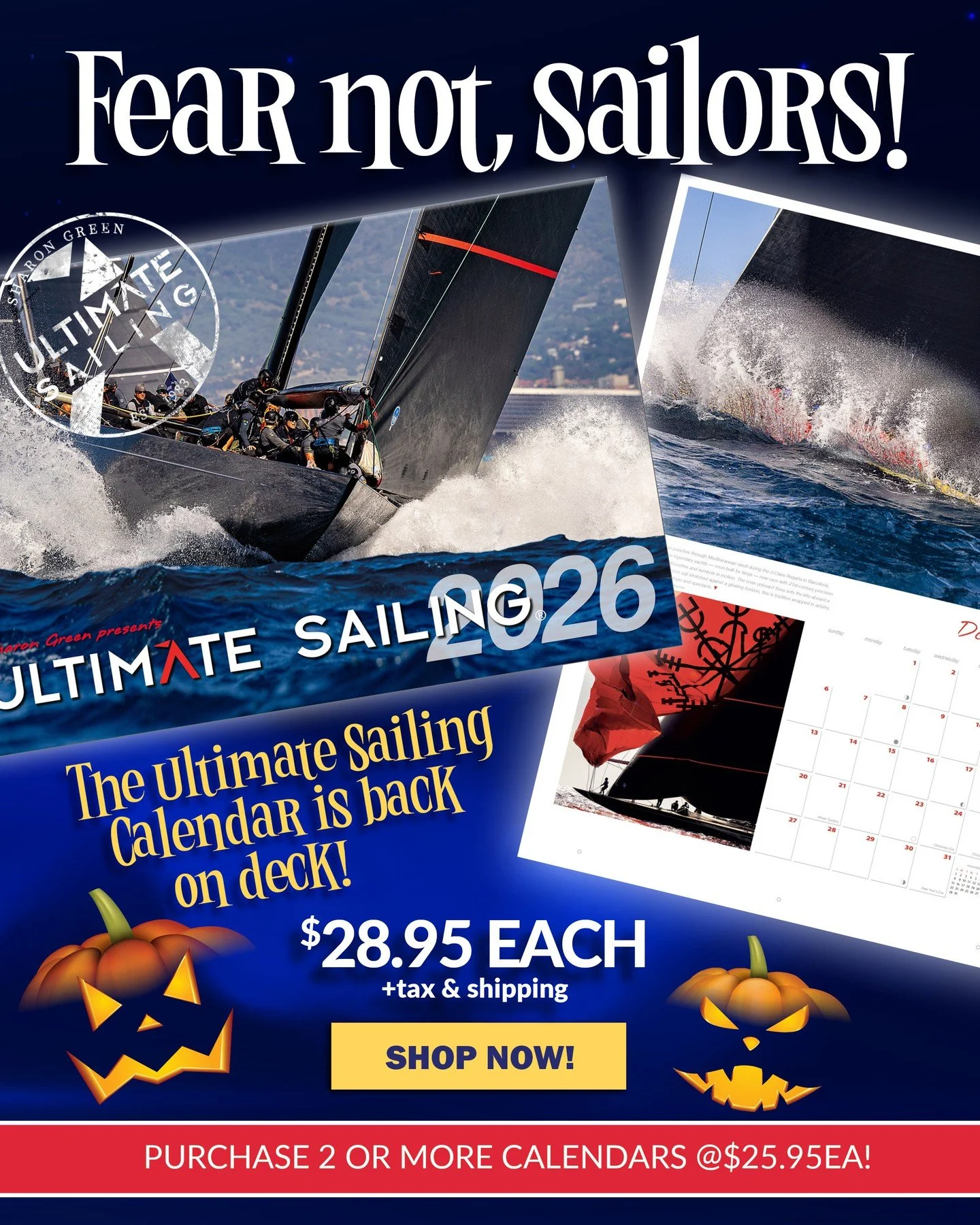 👻 Fear not, sailors! The 2026 Ultimate Sailing Calendar is here &mdash; and it&rsquo;s hauntingly good!⁠
💀 Grab yours before they ghost you across the seven seas!⁠
👉 www.ultimatesailing.com⁠
#UltimateSailing #FreshtoFrightening #FearNotSailors #Ha