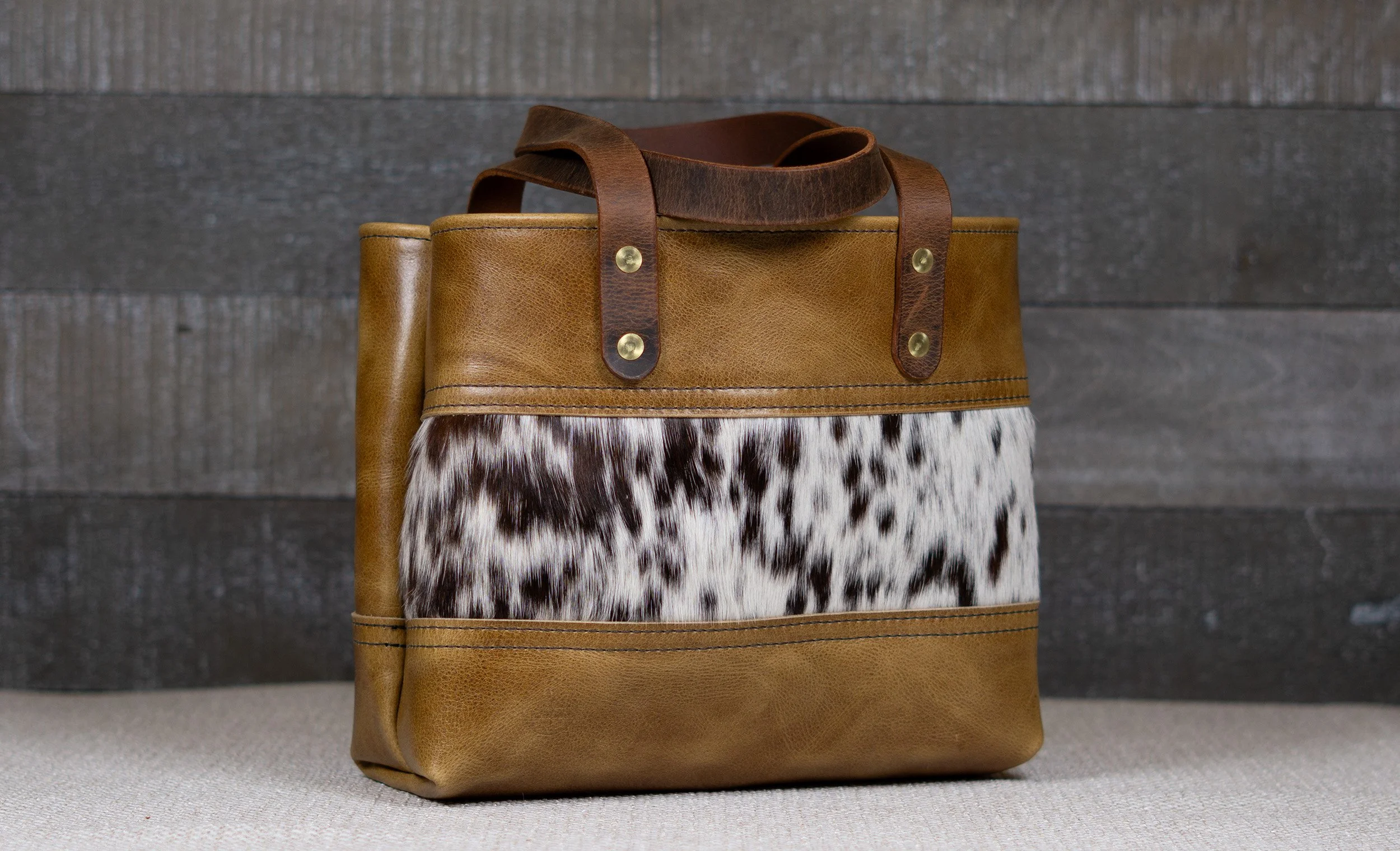 The Everyday Tote - Hair On Hide & Western Crunch Sandstorm