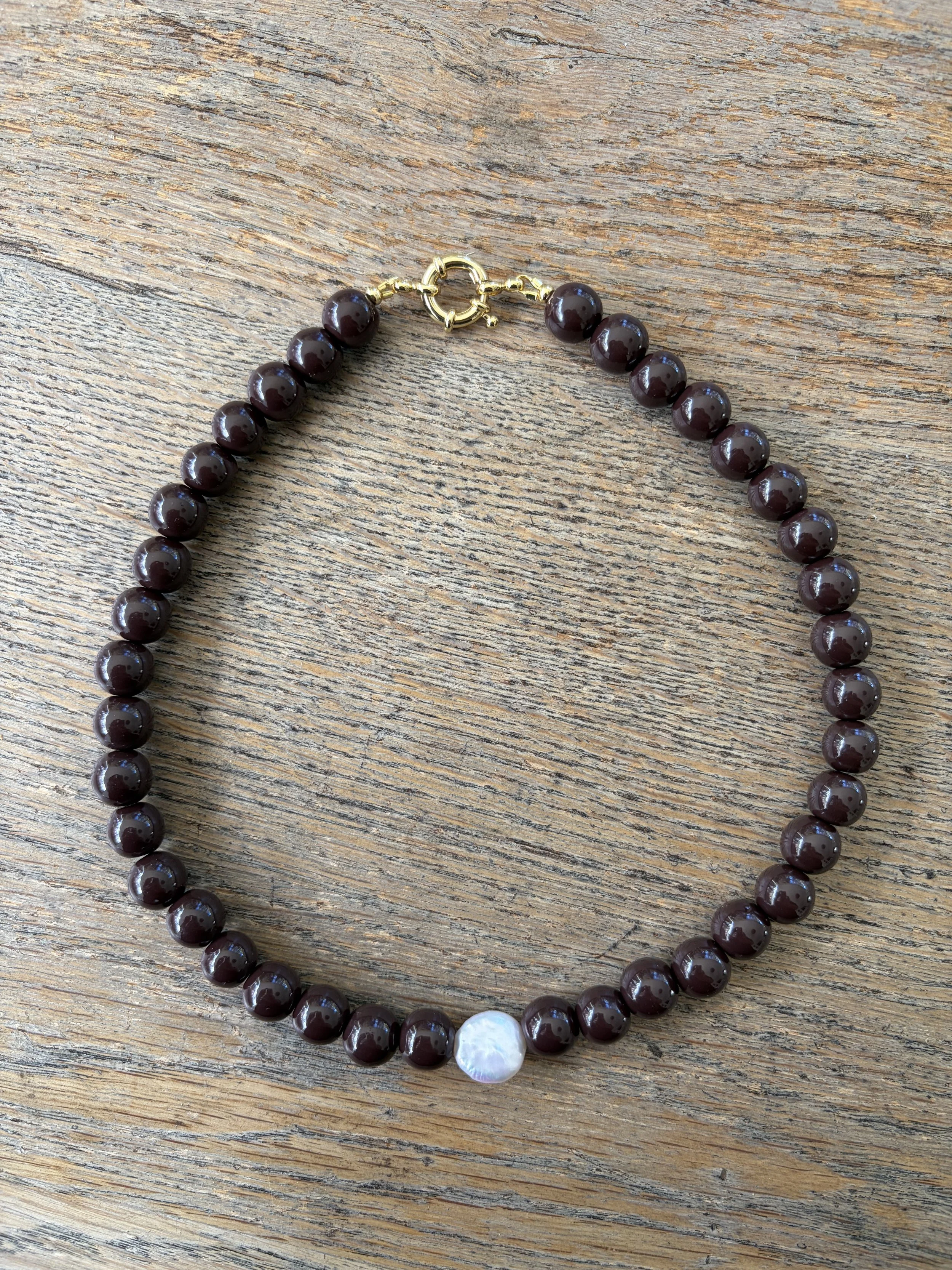 The Full Moon Necklace DARK CHOC
