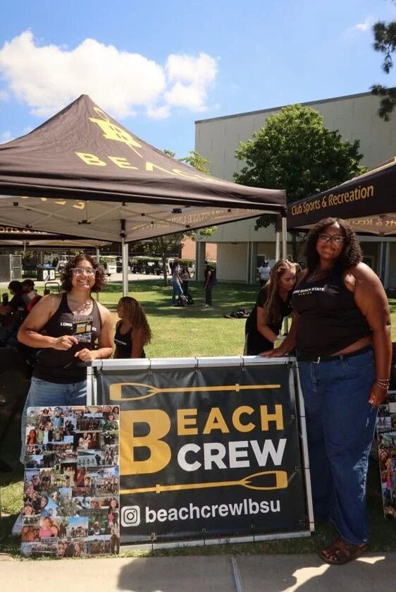 The Beach Crew banner drew students in for two days straight.