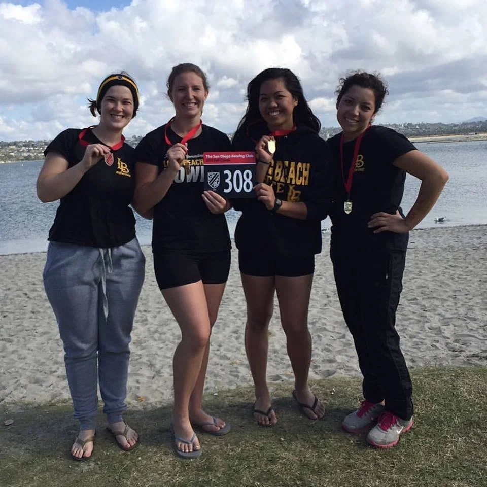 (Photo provided by Chloe Volz) Novice four, which included Chloe Volz, Hanna Anderson, Chamille Mendoza and Aimee Ramos, medaled in their race against ASU at San Diego Fall Classic.