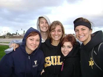 Coxswains keeping warm.