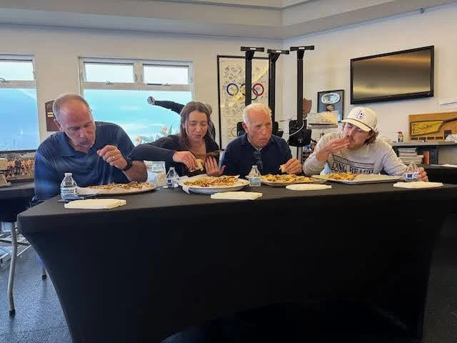 L to R: Kelly “I Think I’m Going to Hurl”ey, “The Hungry Hobbsenero” Riley Hobbs, D. Scott Erwin “Jumbo Supreme”, and Rowan “and Eatin’” DuPras