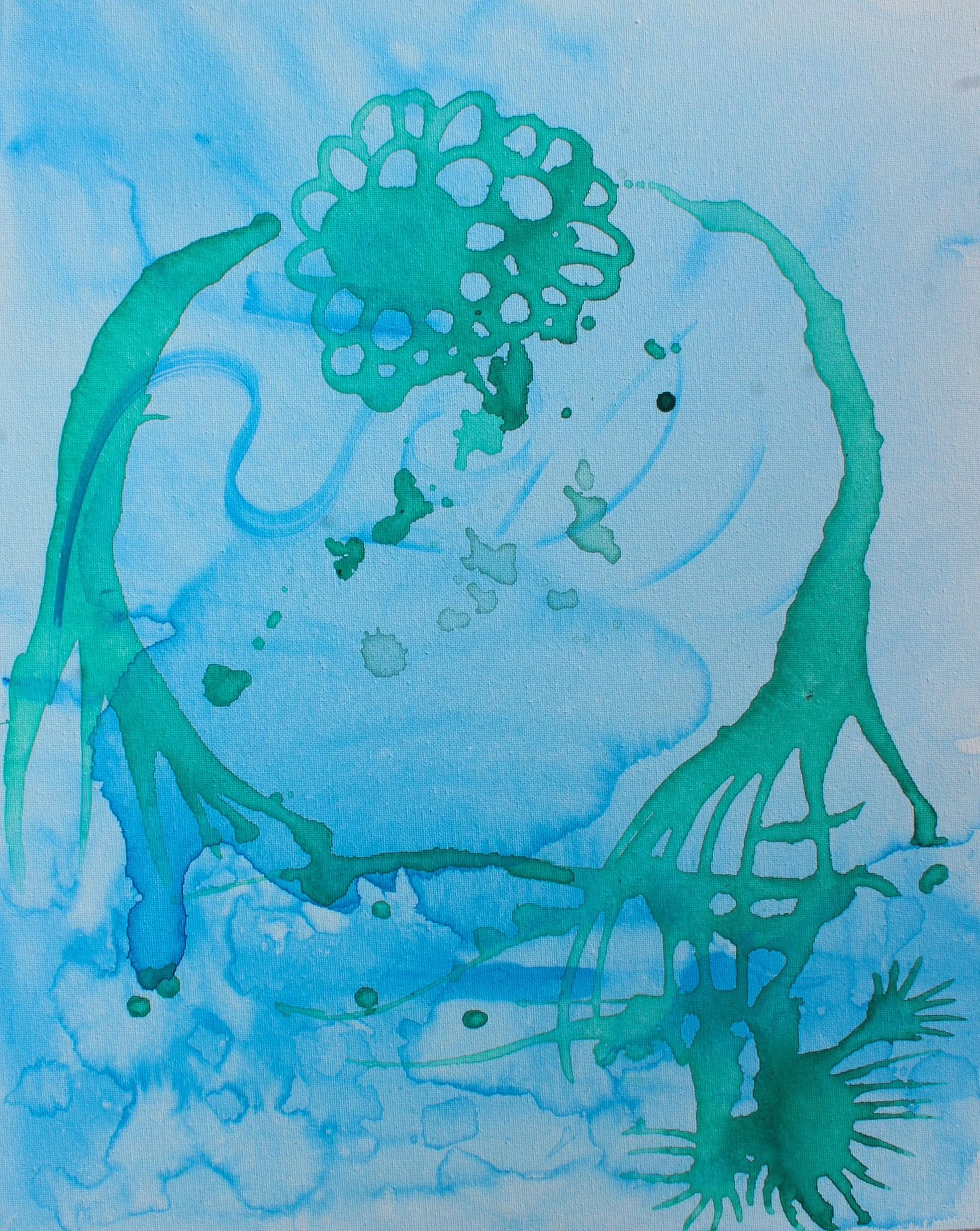 "Oceanic Feeling 1" 2024 20x16 Acrylic on Canvas 