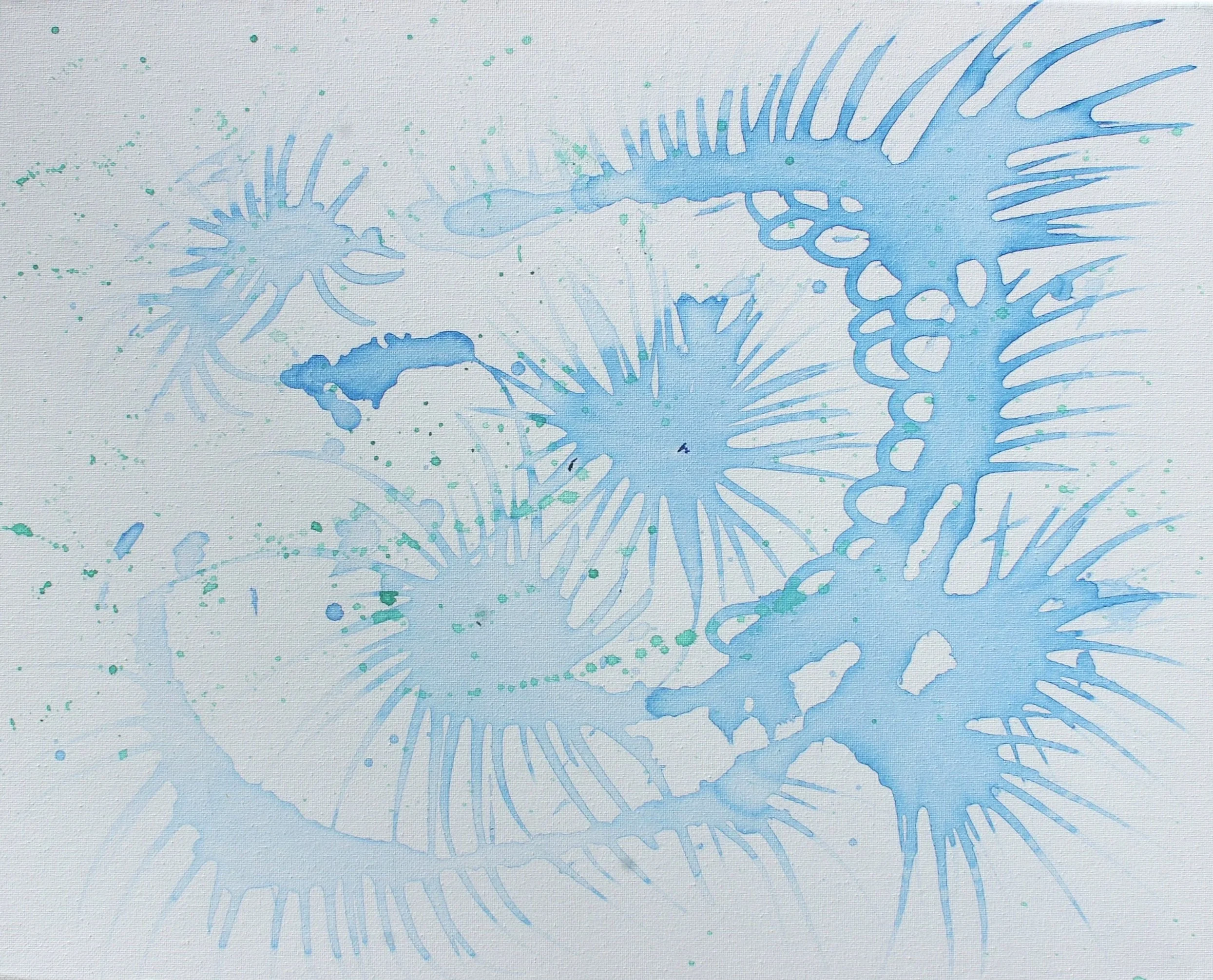 "Oceanic Feeling 2" 2024. 20x16 Acrylic on Canvas 