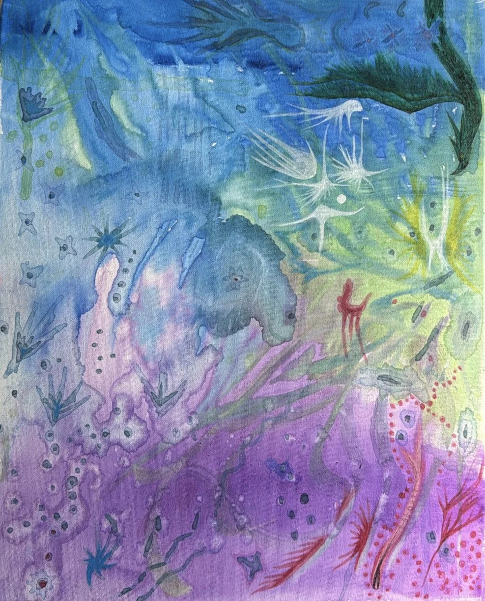 "Serpentine Dreams" 2024, 20x16, acrylic on canvas 