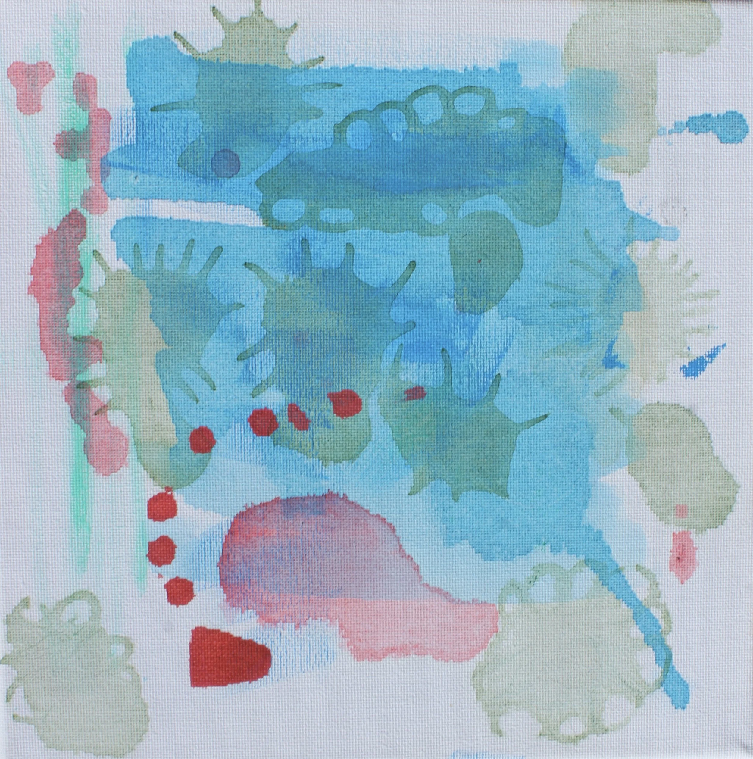 "Hominin" 2024 10x10 Acrylic on Canvas 