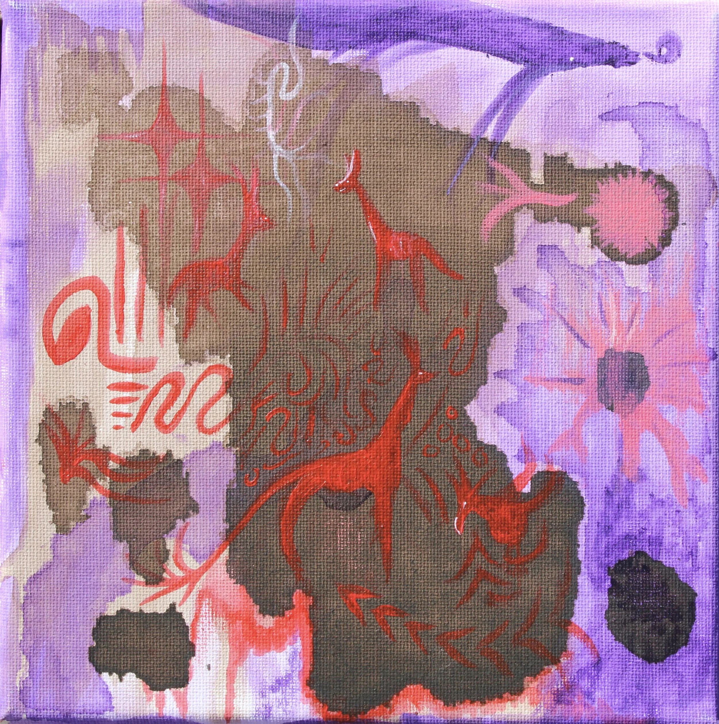 "Untitled" 2024 10x10 Acrylic on canvas 