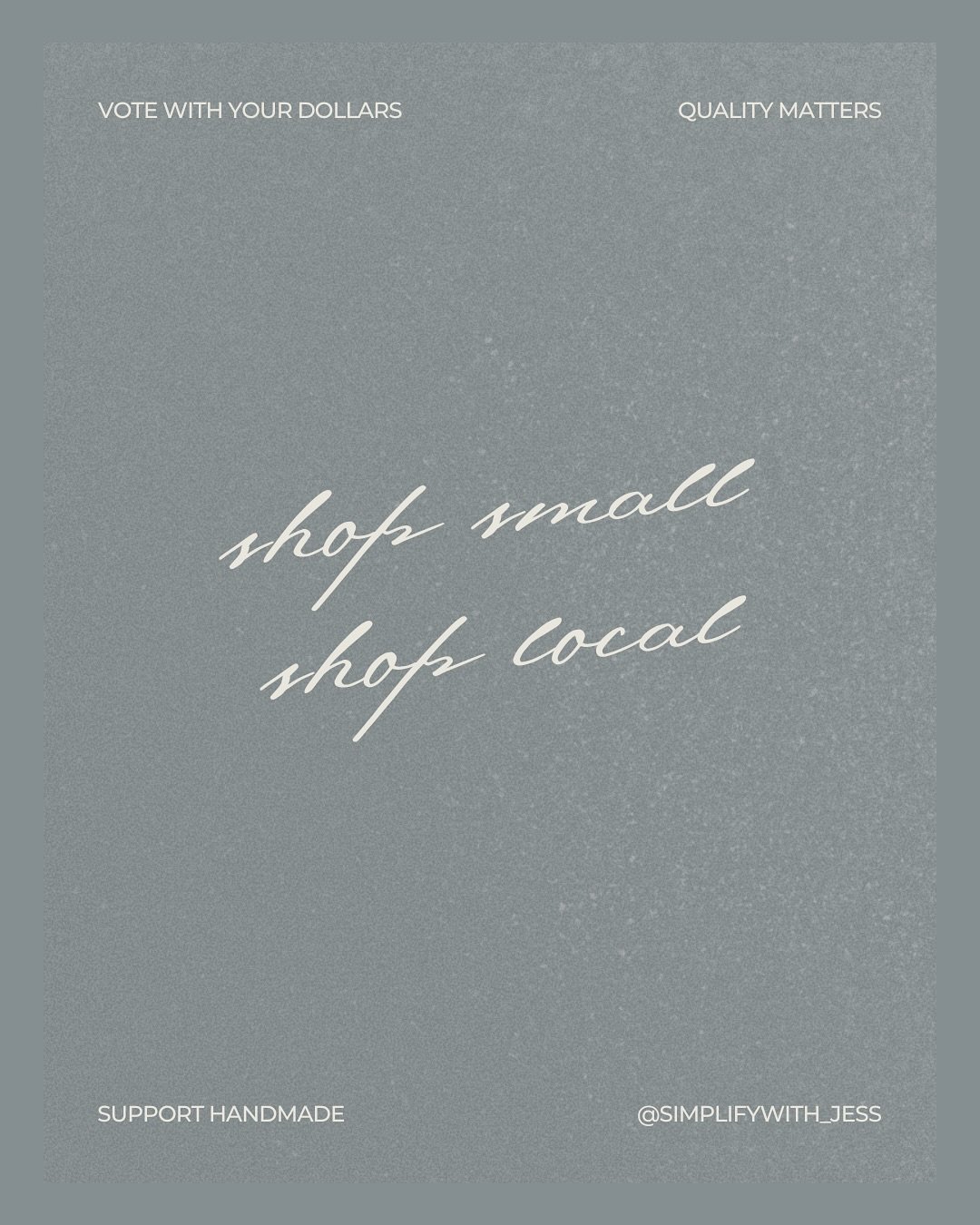 I&rsquo;m a huge advocate for supporting small and local businesses. I&rsquo;m also a huge believer in buying quality and handmade pieces even if they cost a little more. 

Don&rsquo;t get me wrong, It&rsquo;s sooooo easy and convenient to fill an Am
