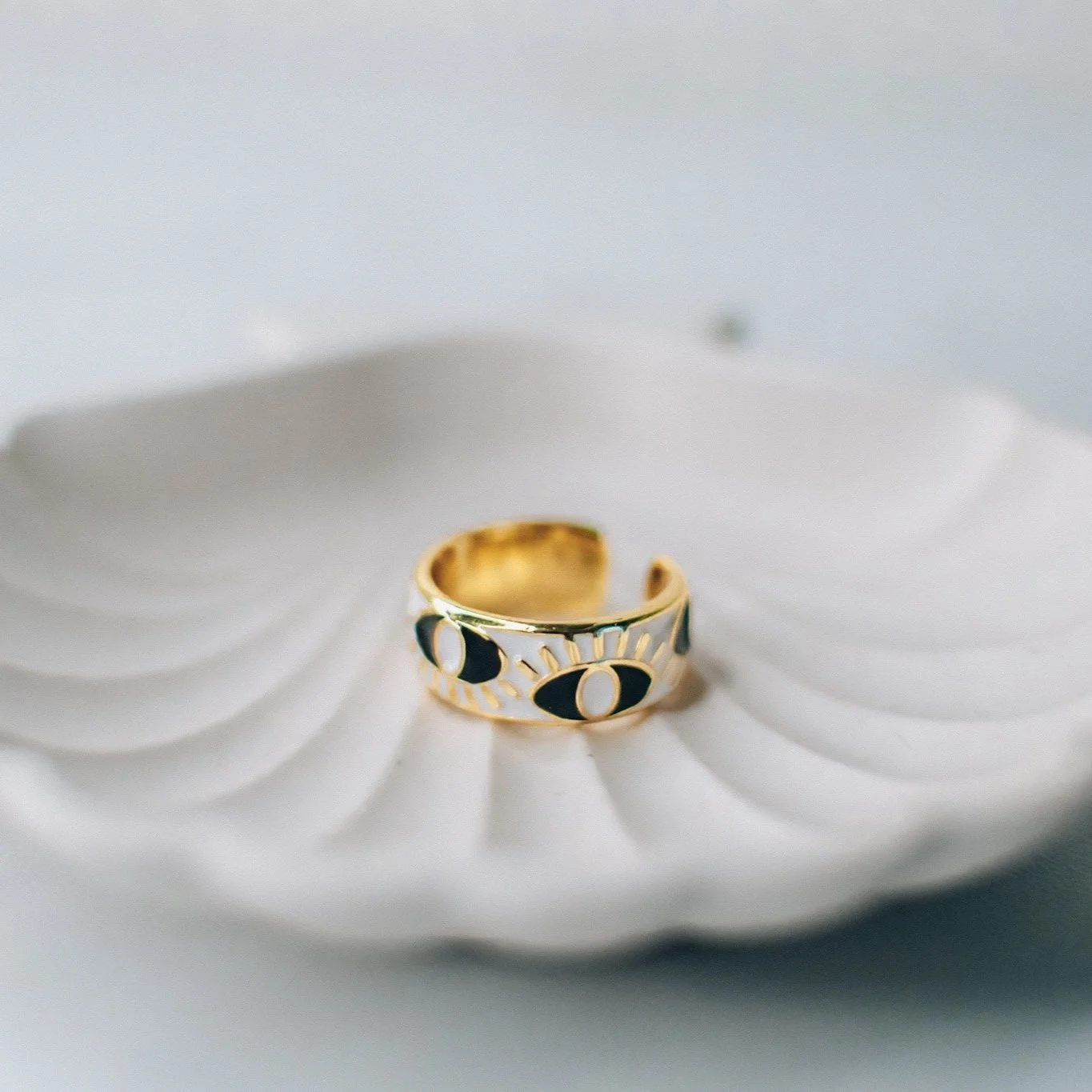 House of Avorio - Zara Evil Eye Ring - Band