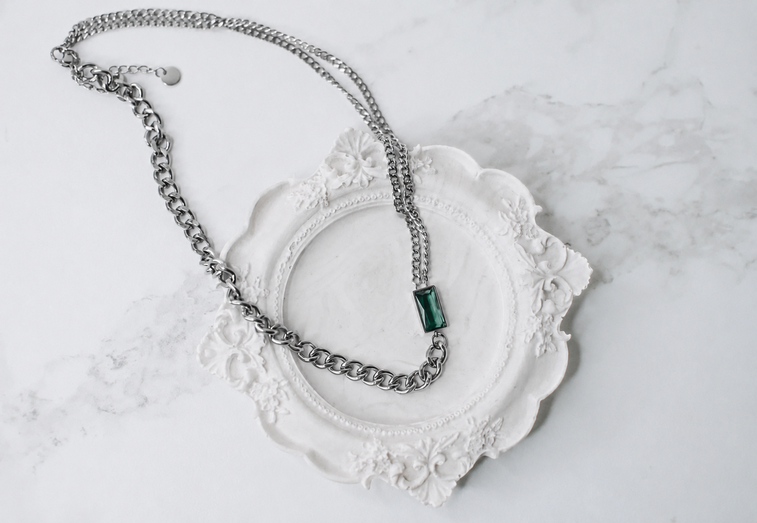 Waterproof gold necklace from Vienna at Marda Loop, a Calgary jewelry boutique offering timeless everyday jewelry.