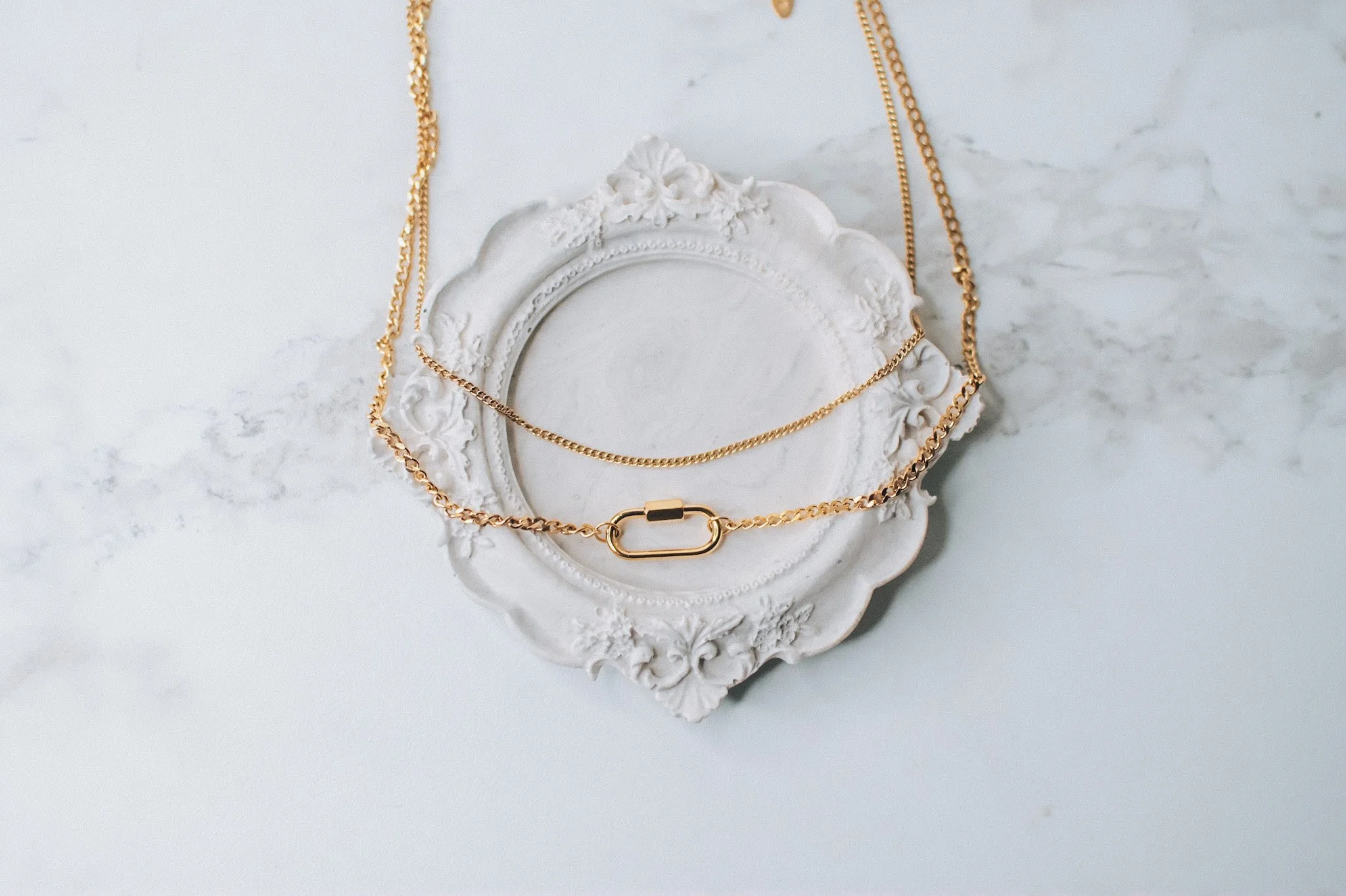 House of Avorio - Luna Twist Lock Multi Strand Necklace