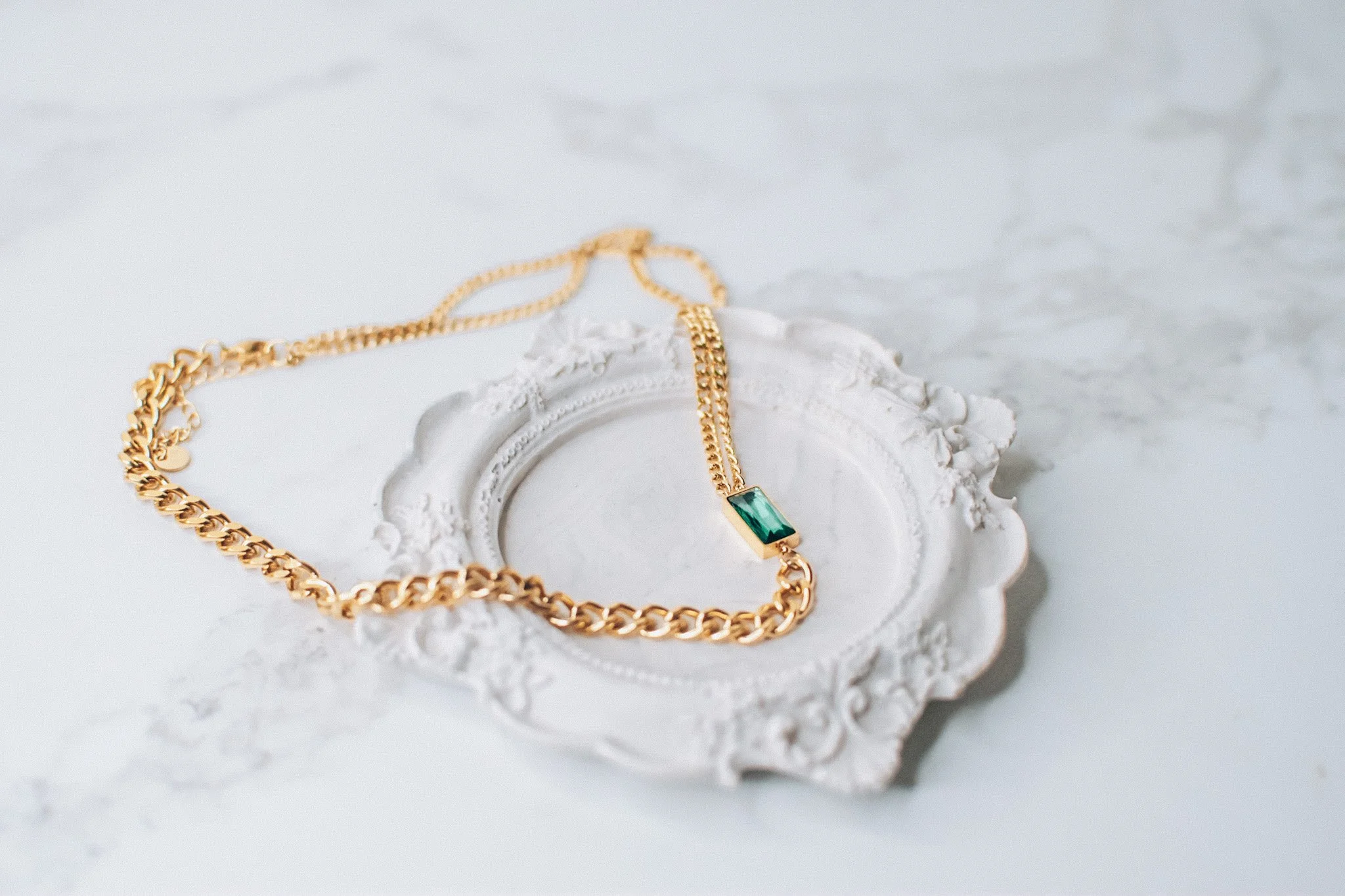 House of Avorio - Lucia Glass Stone Rectangle Bracelet