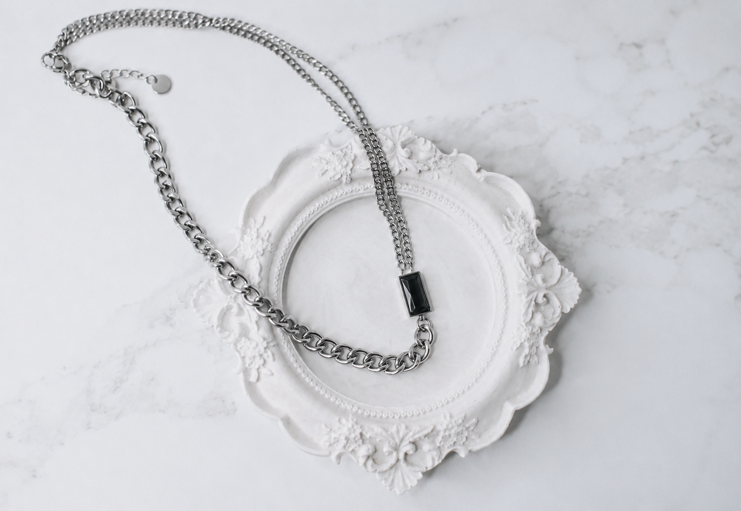 Waterproof gold necklace from Vienna at Marda Loop, a Calgary jewelry boutique offering timeless everyday jewelry.