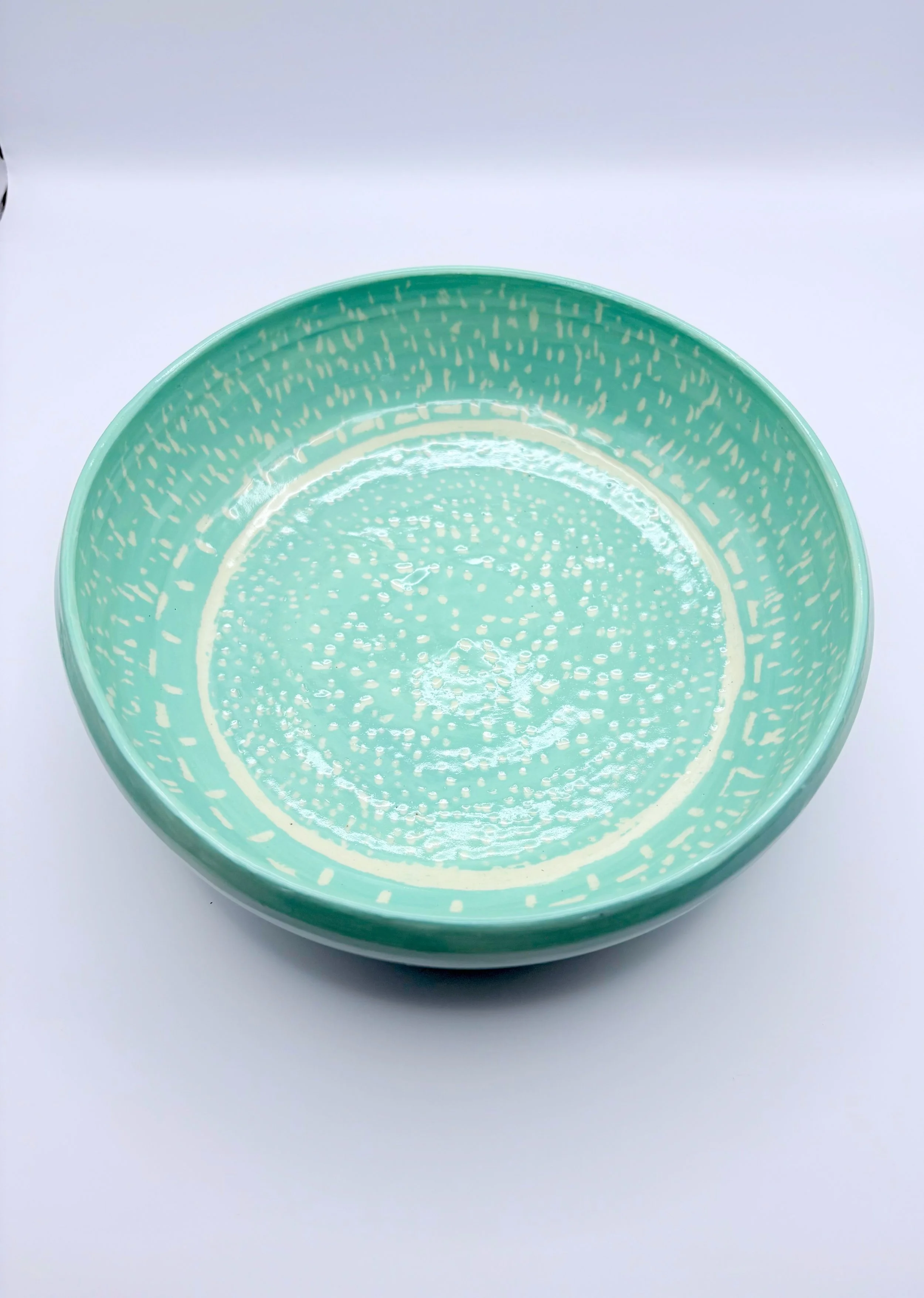 Aqua coloured medium bowl
