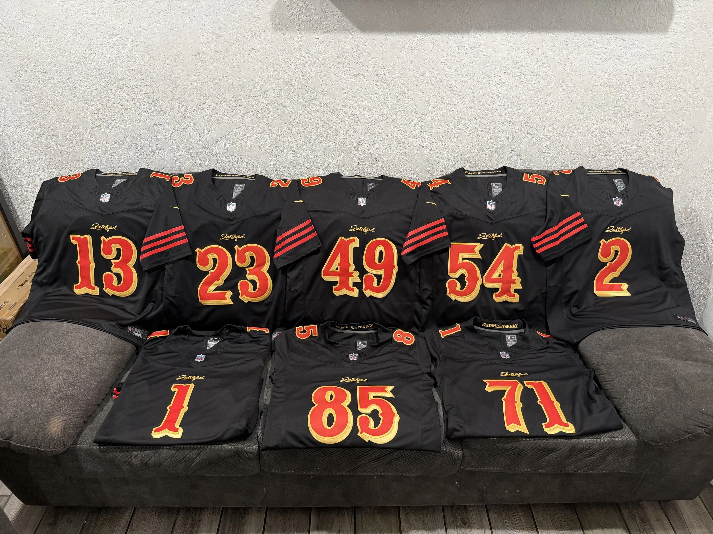 49ers Rivalries jerseys

Men, Women & Kid sizes available