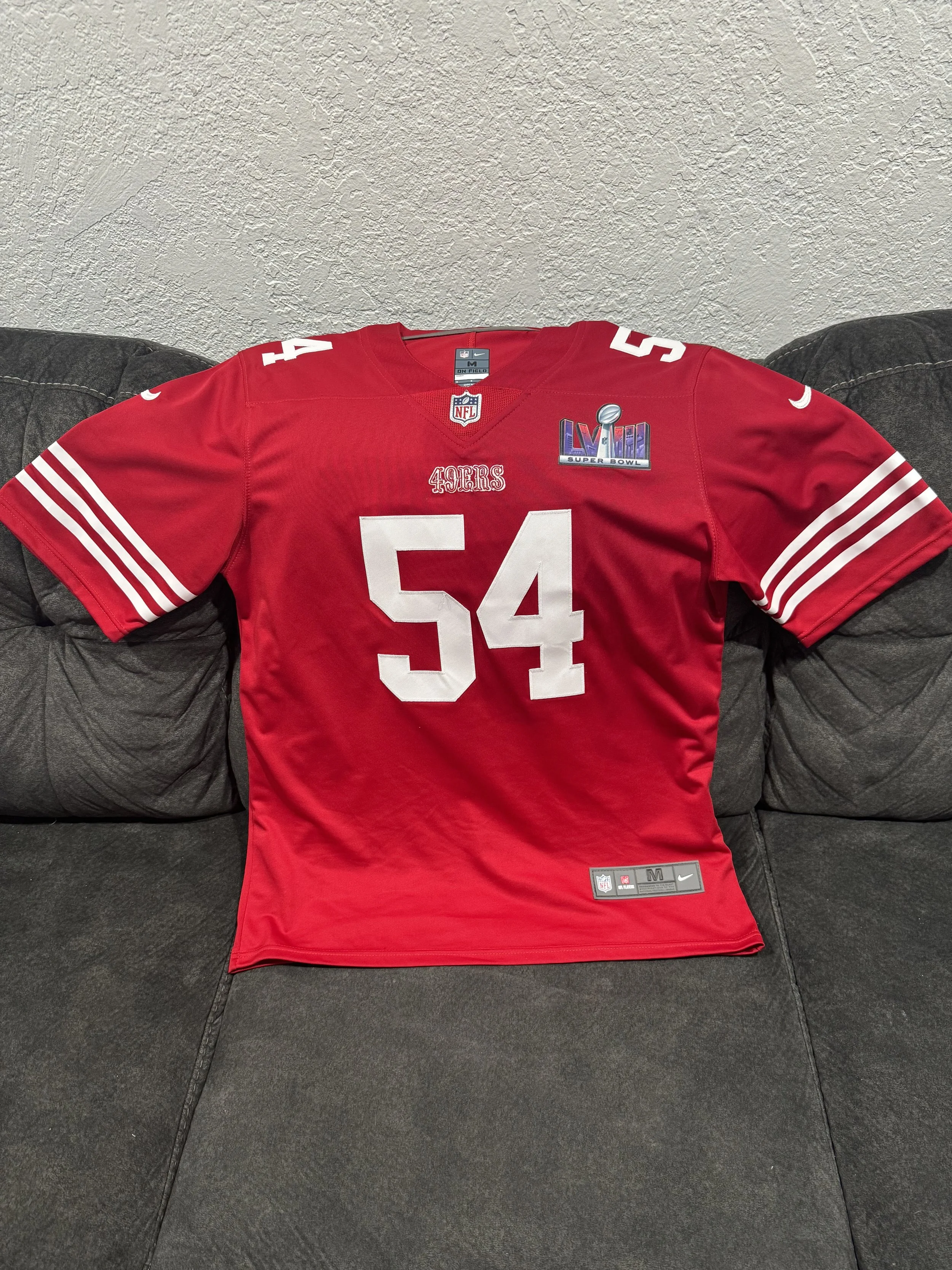 Fred Warner Super Bowl 58 jersey