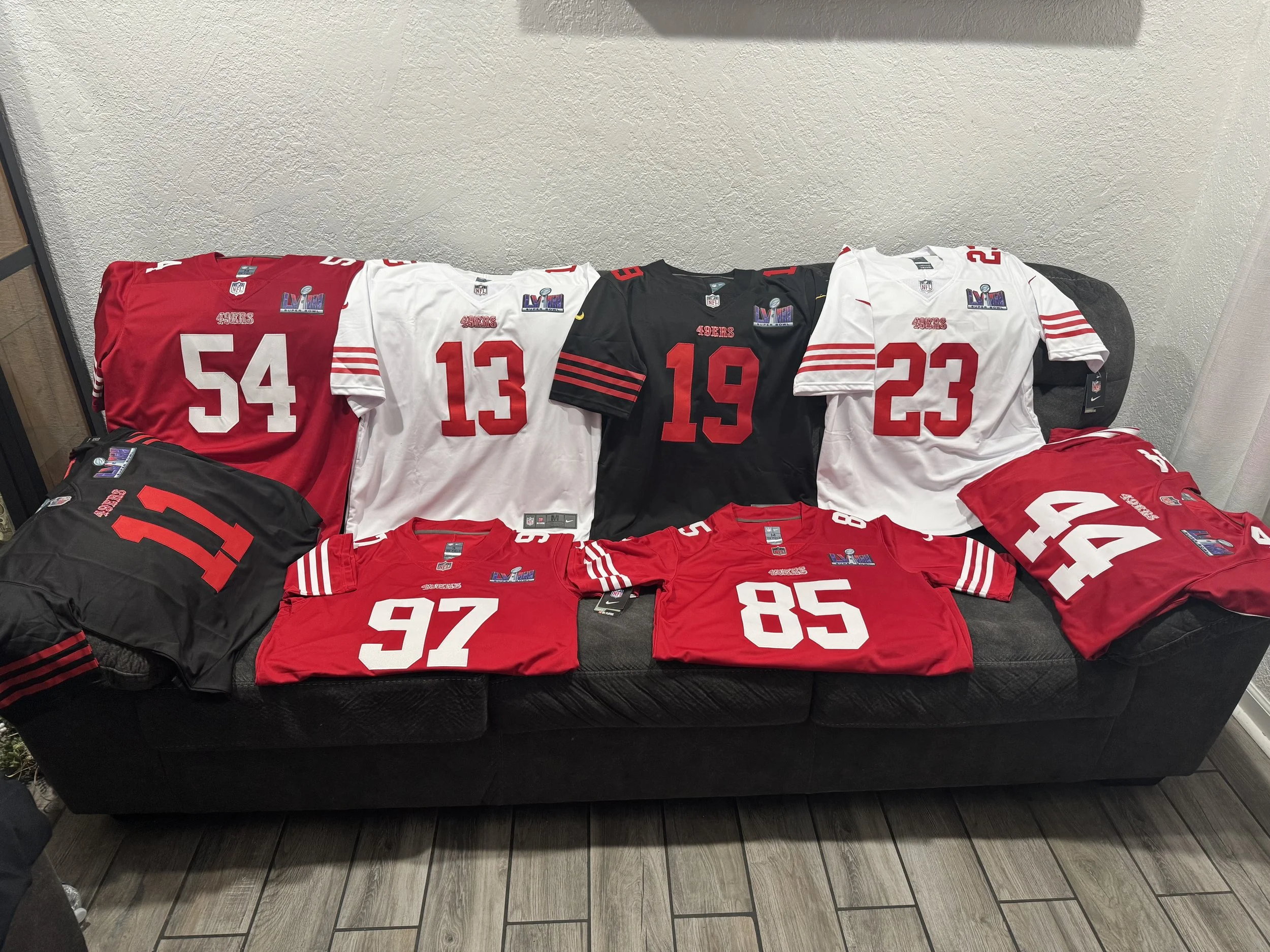 49ers Super Bowl 58 jerseys