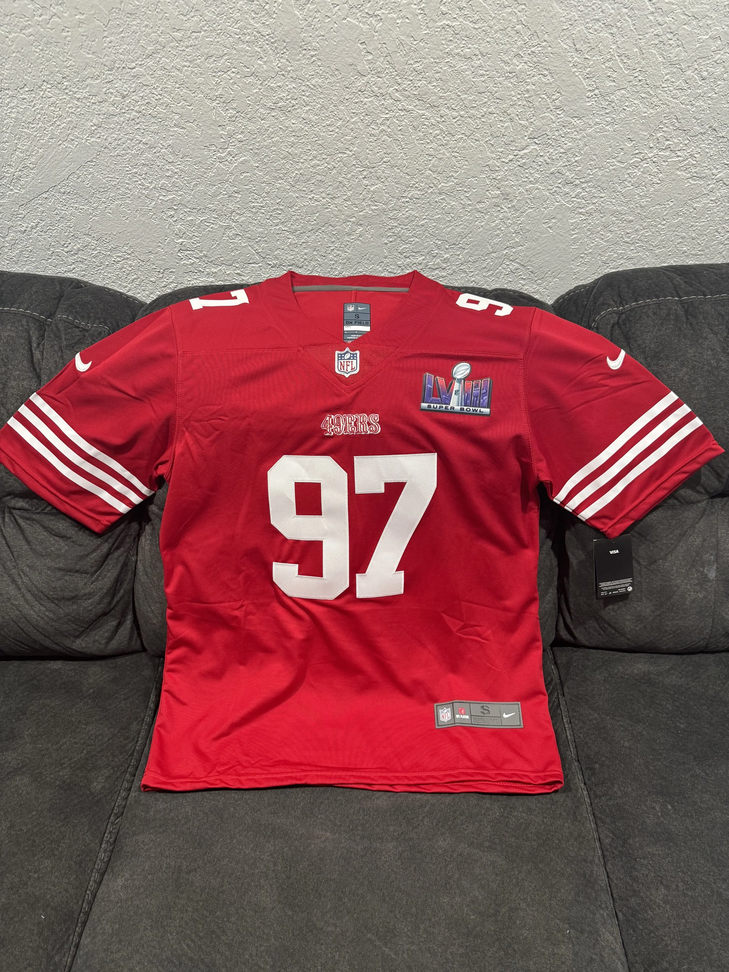Nick Bosa Super Bowl 58 jersey