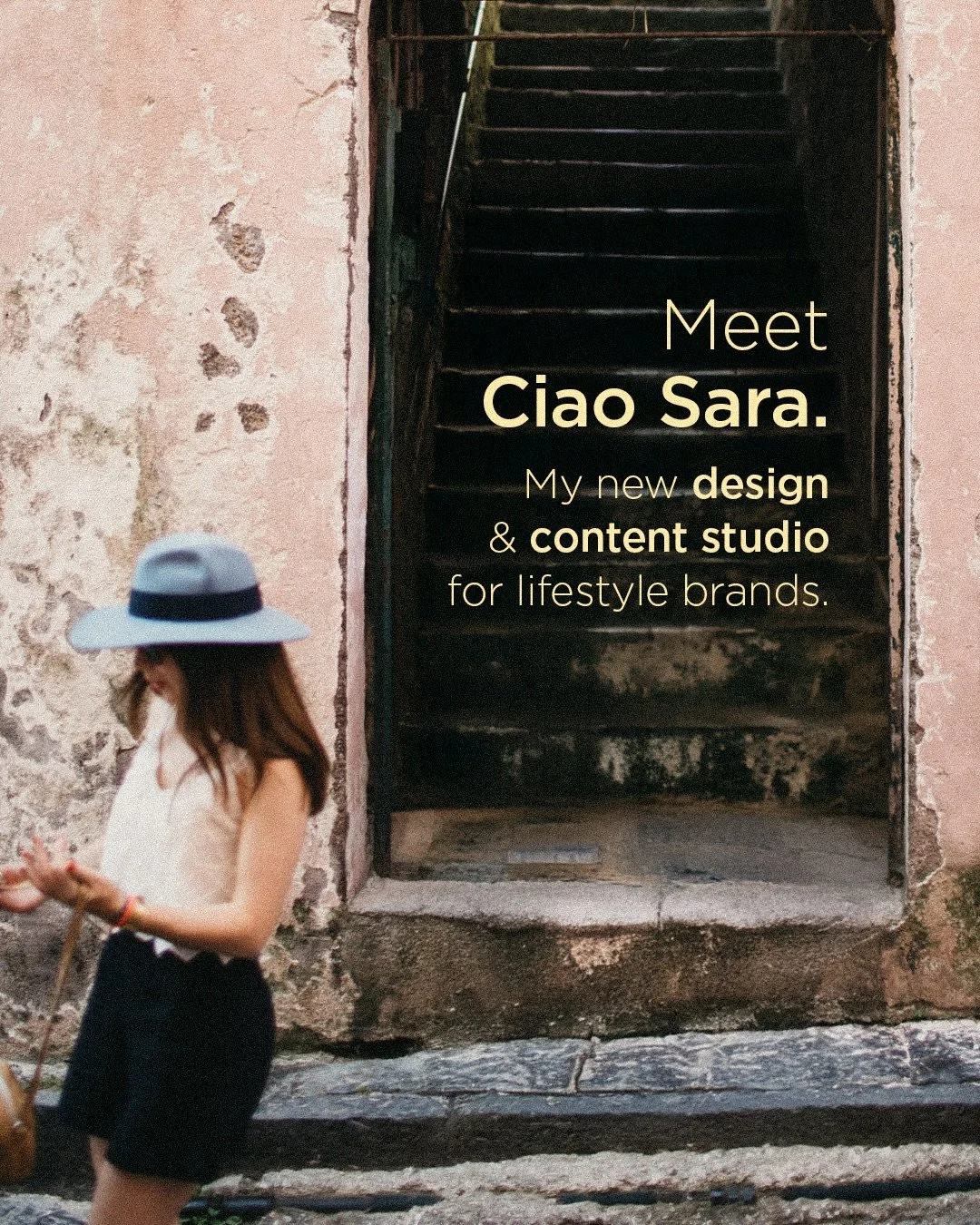 Meet my new creative studio: Ciao Sara.

After years of designing and creating, I realised it was time for a space that truly reflects who I am as a creative today. Che Sara will still exist, but Ciao Sara is my new home for design, content creation,