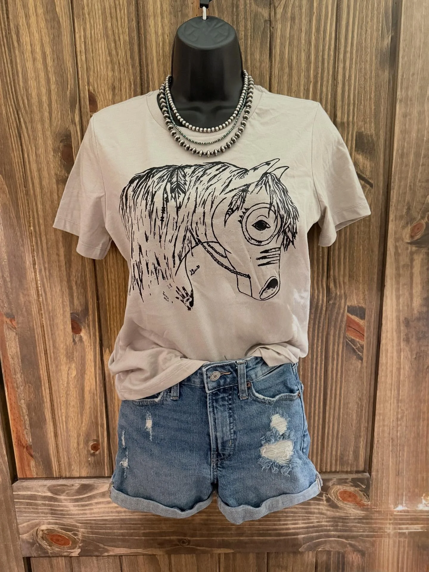 War pony design:

Printed on cool grey Women&rsquo;s Bella canvas

Sizes: S-XL
$25

2X &amp; 3X
$29

Add $6 for shipping or you can pick up in Ramona, OK