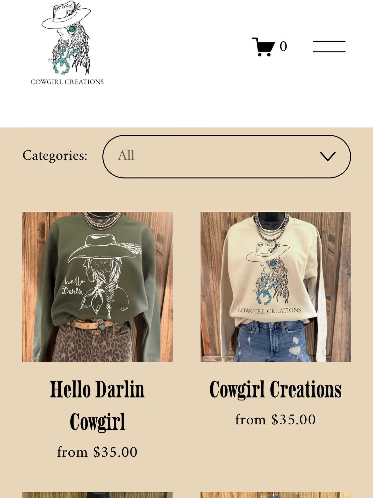 We&rsquo;re so excited to officially launch our Cowgirl Creations website! Your go-to spot for hand-drawn western graphic designs! 🤠 You can now shop all of our unique, western-inspired artwork on cozy sweatshirts and stylish tees, all in one place.