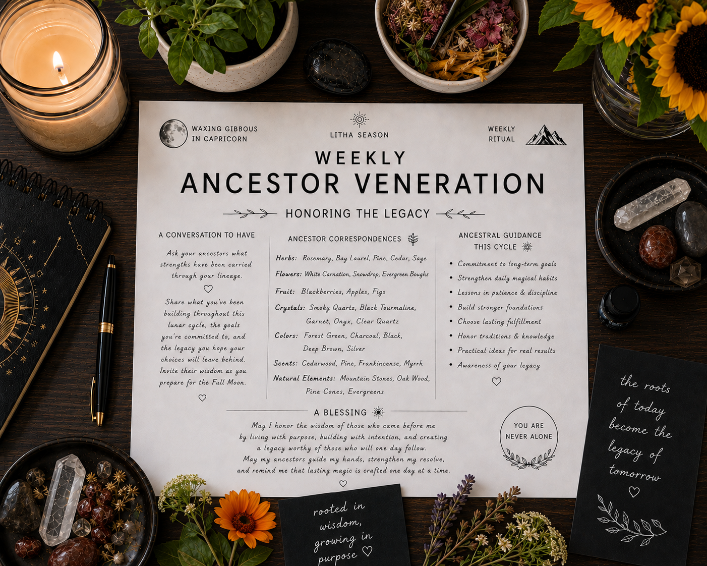 July 27th 🌔 Weekly Ancestor Veneration | Honoring the Legacy | Waxing Gibbous Moon in Capricorn