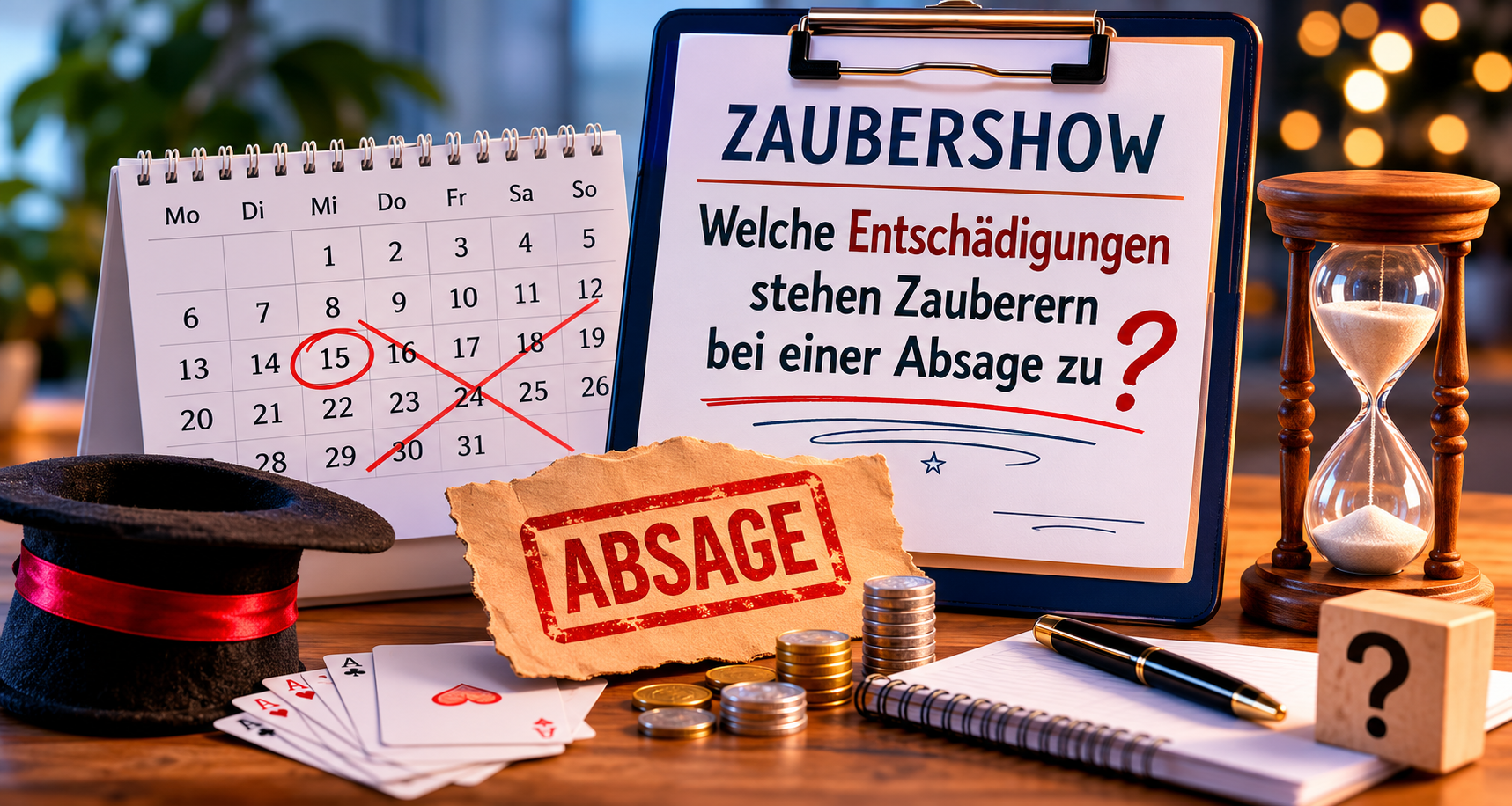 Welche Entschädigungen stehen Zauberern bei einer Absage zu?