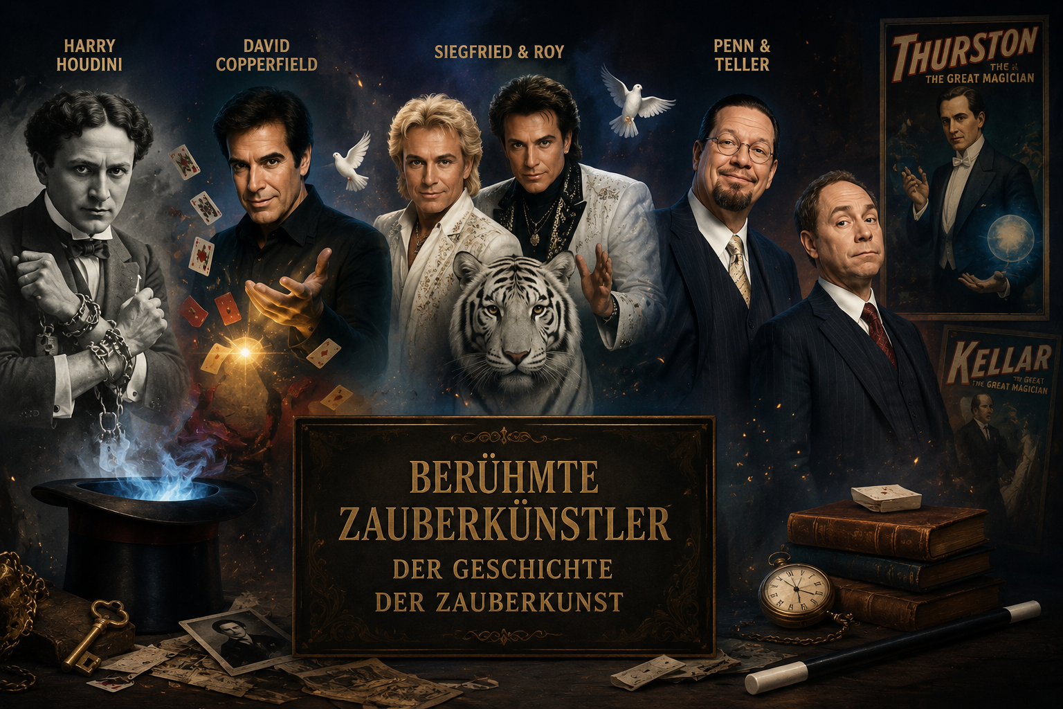 Berühmte Zauberkünstler in der Geschichte der Zauberkunst                           