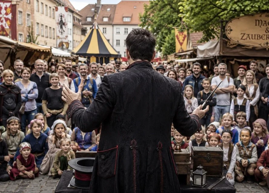Zaubershow auf dem Mittelaltermarkt in Nürnberg: Magie für Groß &amp; Klein