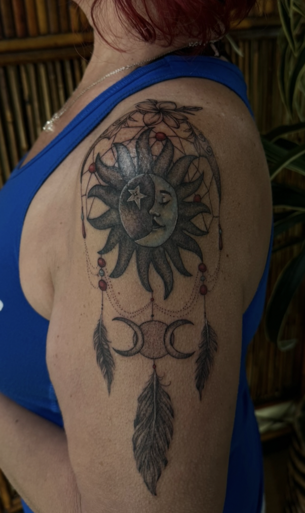 Rework Fineline sun and moon dream catcher
