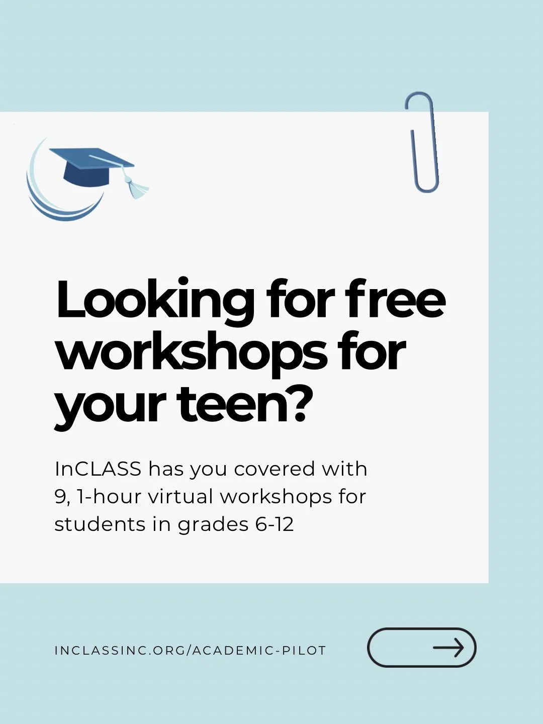 Confidence. Direction. Real-life skills.

We&rsquo;ve created a space where students can develop themselves and start seeing what&rsquo;s possible for their future.

If you know a middle or high school student who would benefit from our workshops, we