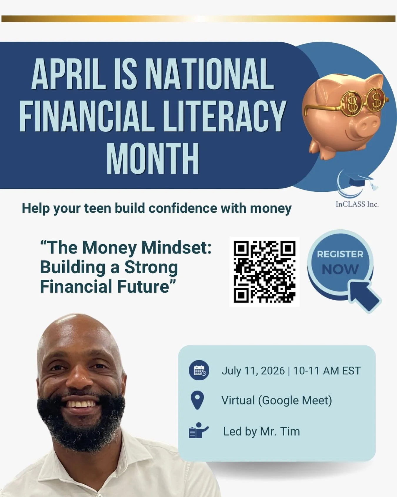 April is Financial Literacy Month 💰

At InCLASS Inc., we&rsquo;re equipping teens with real-world financial skills they can use now and in the future from budgeting and saving to building a strong money mindset.

Our upcoming workshop, &ldquo;The Mo