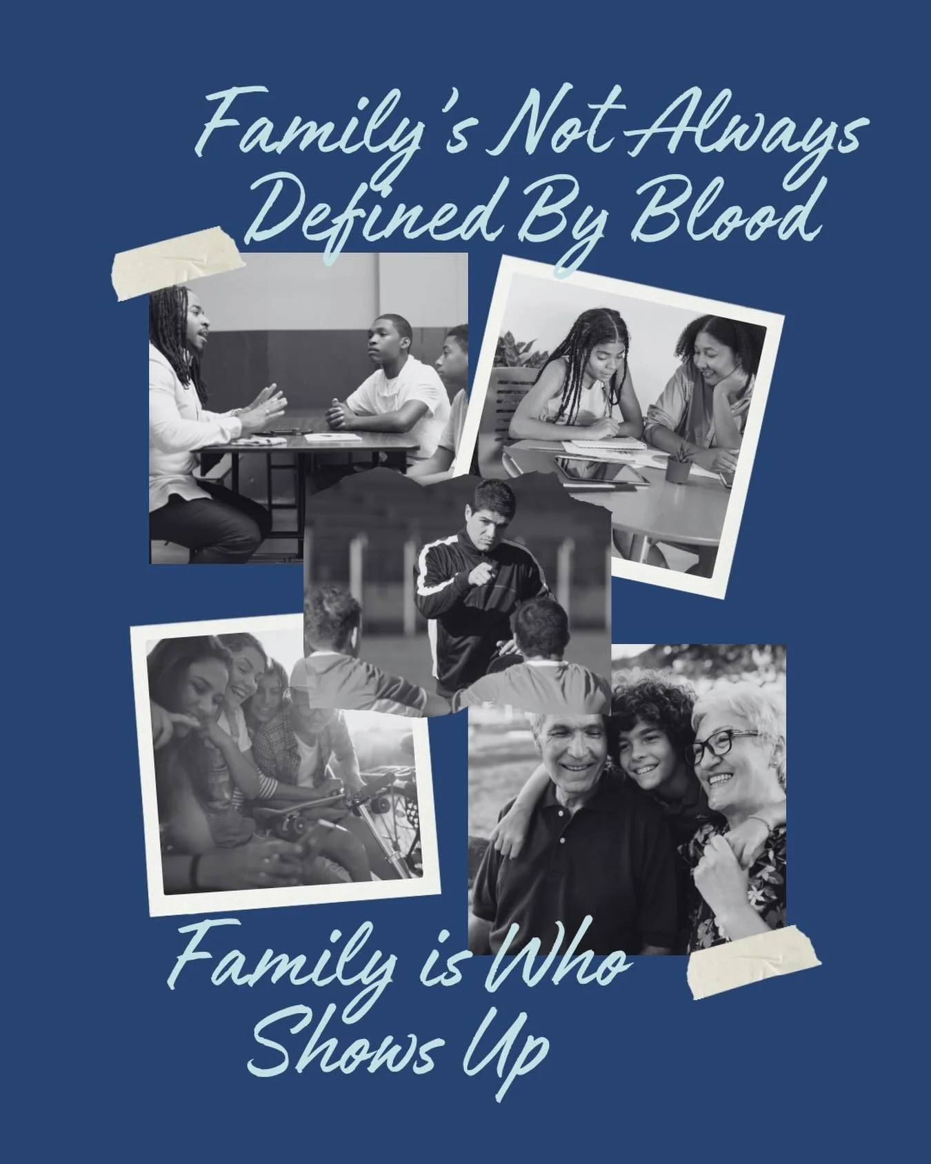 Family can be 

the people who raised you
the mentor who encouraged you
the coach who believed in you
the person who listened
the teacher who supported you
the friend who shows up.

Strong support systems come in many forms.

This National Family Mon