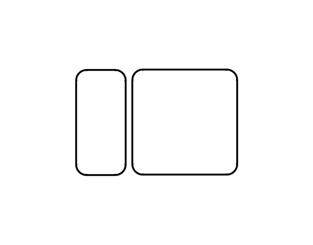 Diagram showing the ratio configuration of the custom wall panels
