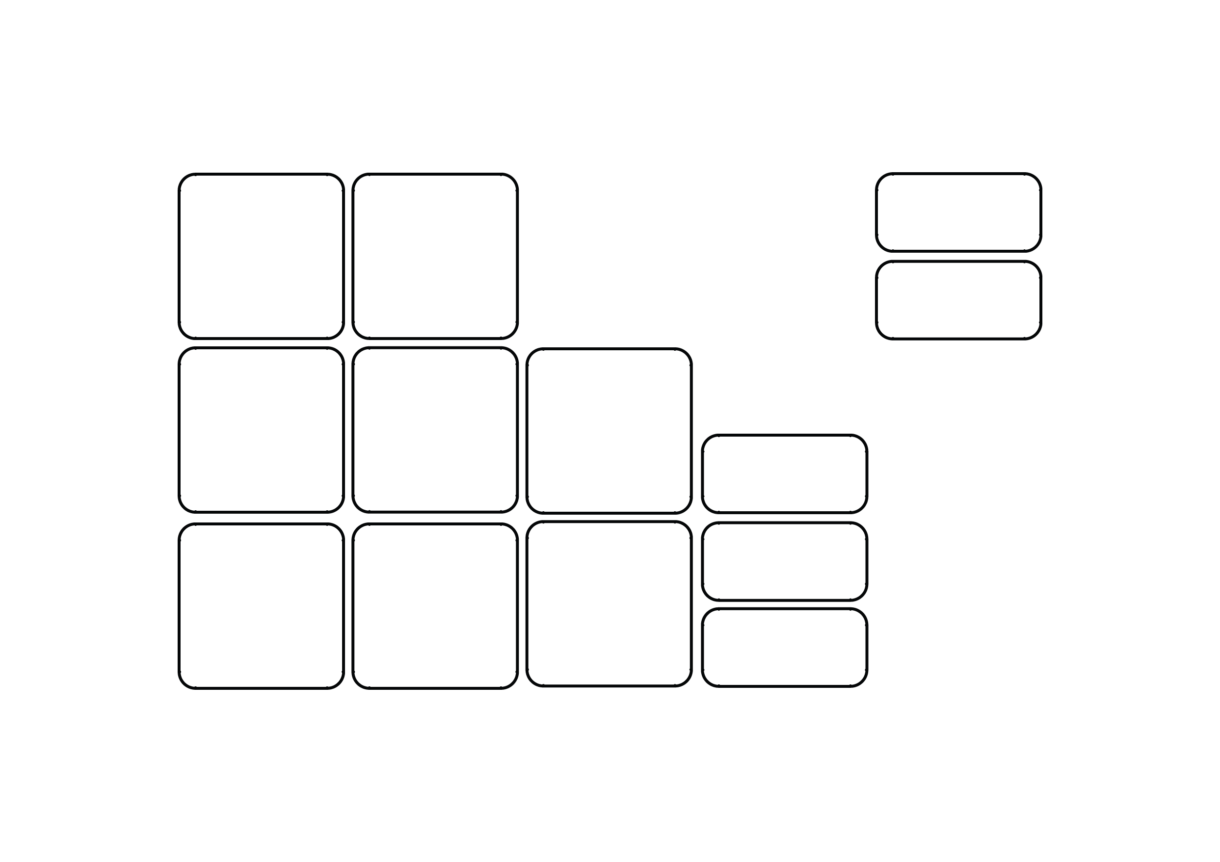 Outline of the custom wall panels in the mosaic configuration