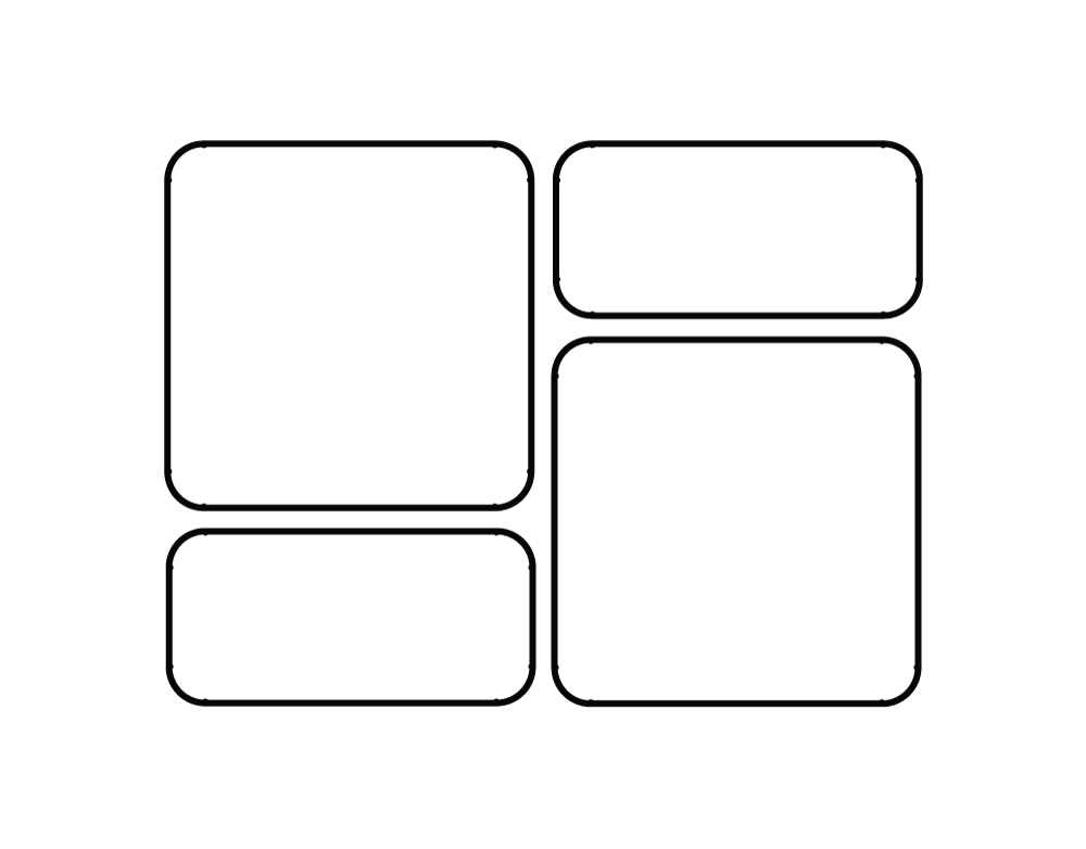 Diagram showing the layout of the array configuration of custom decorative wall panels