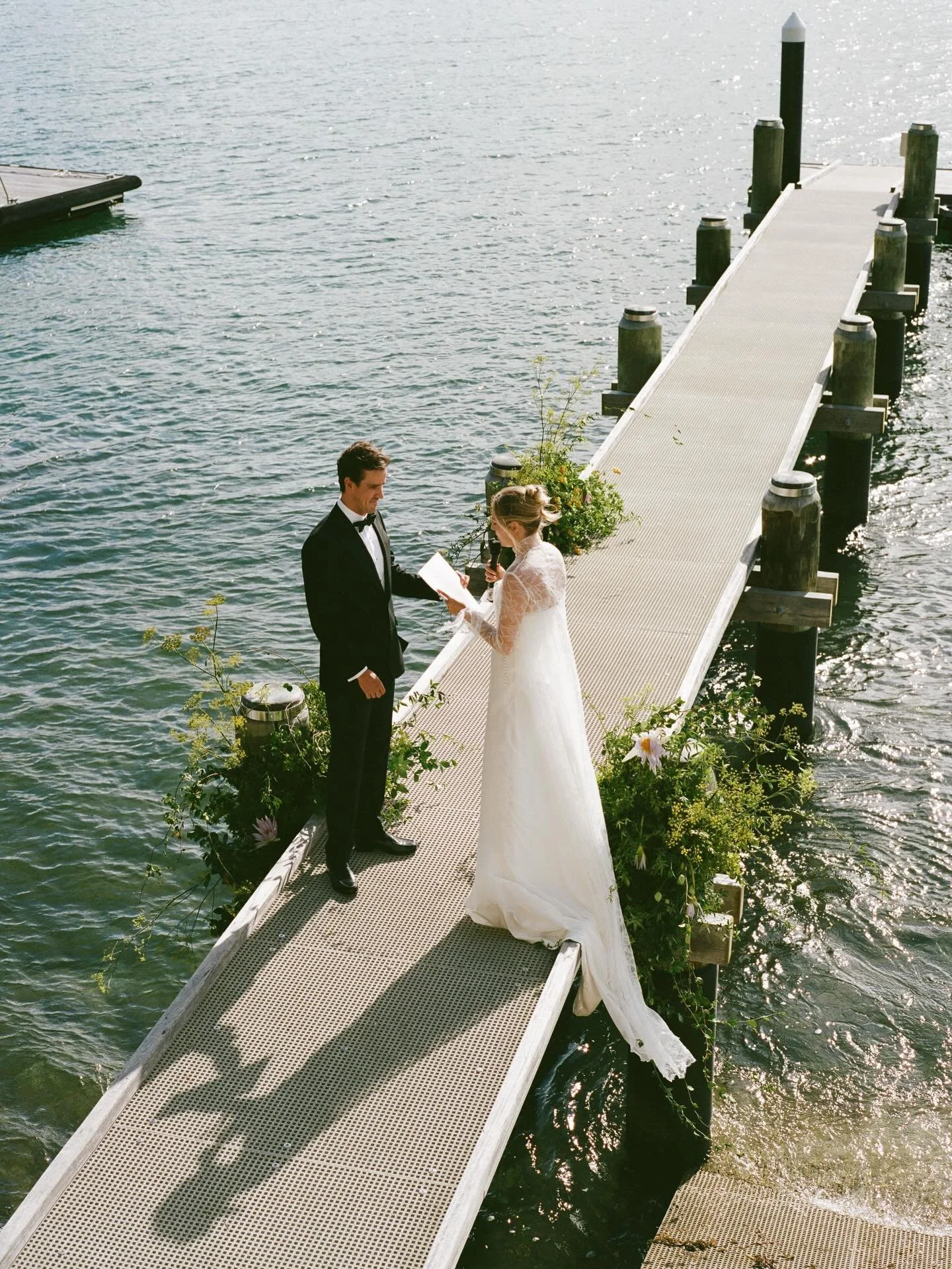 Britt and Toms waterside wedding at Tom&rsquo;s family home&bull; The most beautiful expression of their love and everything that matters to them ✨
Looooved being a part of this special moment x 

@kyle.ingram 
@poppy__alexandra 
@ffoliar 
@zephyr_ch